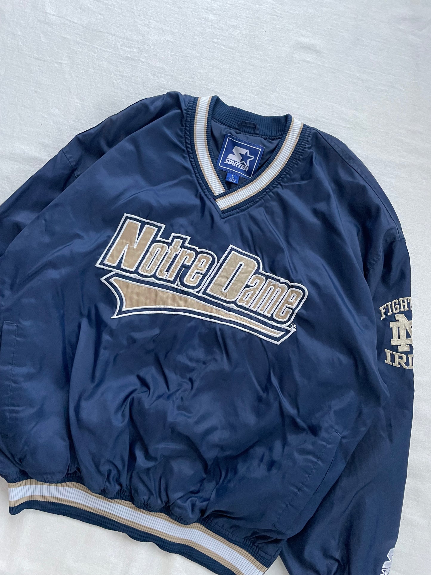 Vintage Notre Dame Pullover Windbreaker Large