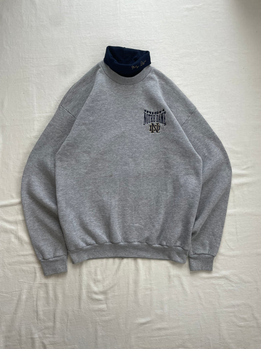 Vintage Notre Dame Turtleneck Crewneck Large