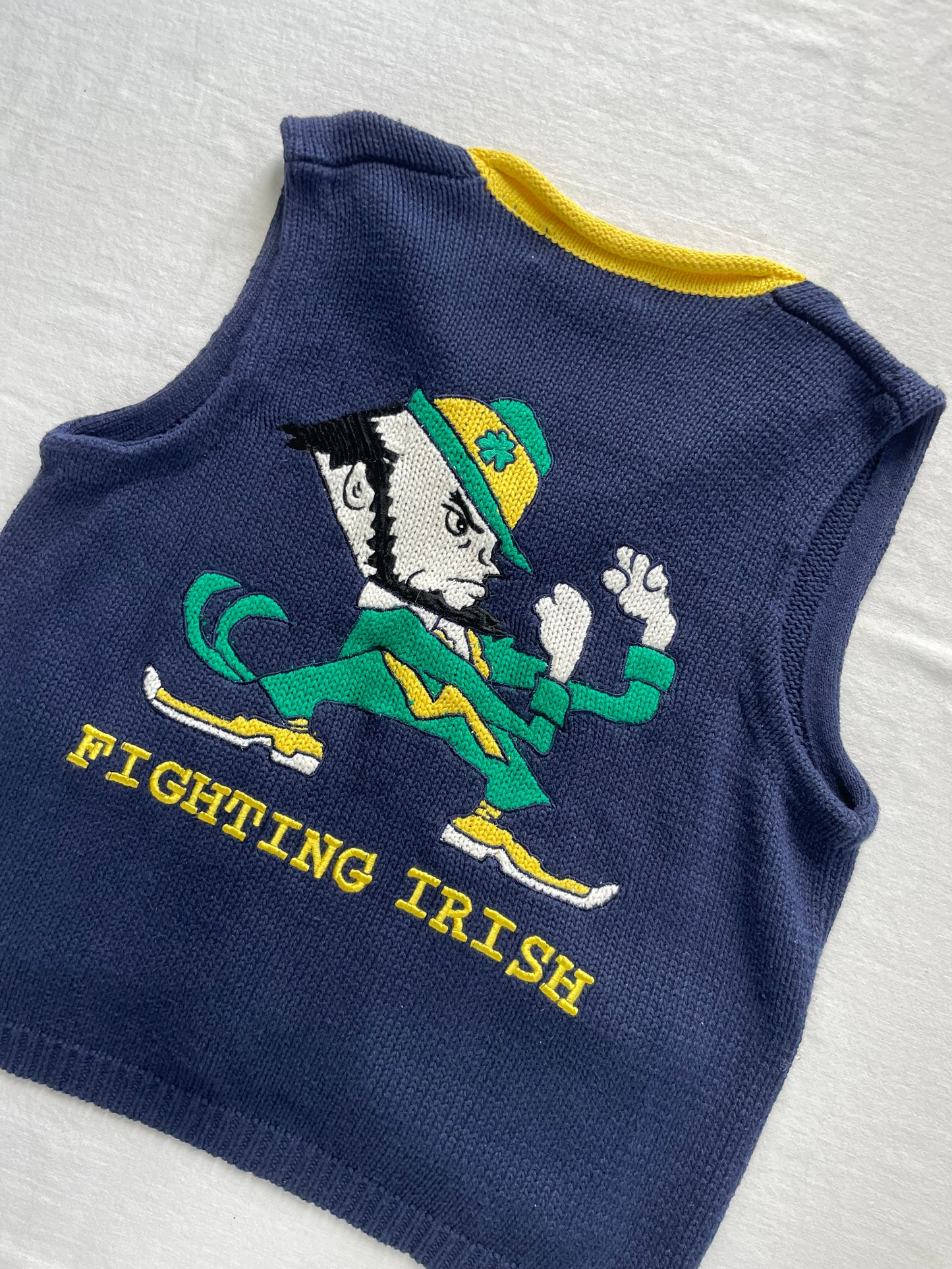 Vintage Notre Dame Sweater Vest XLarge