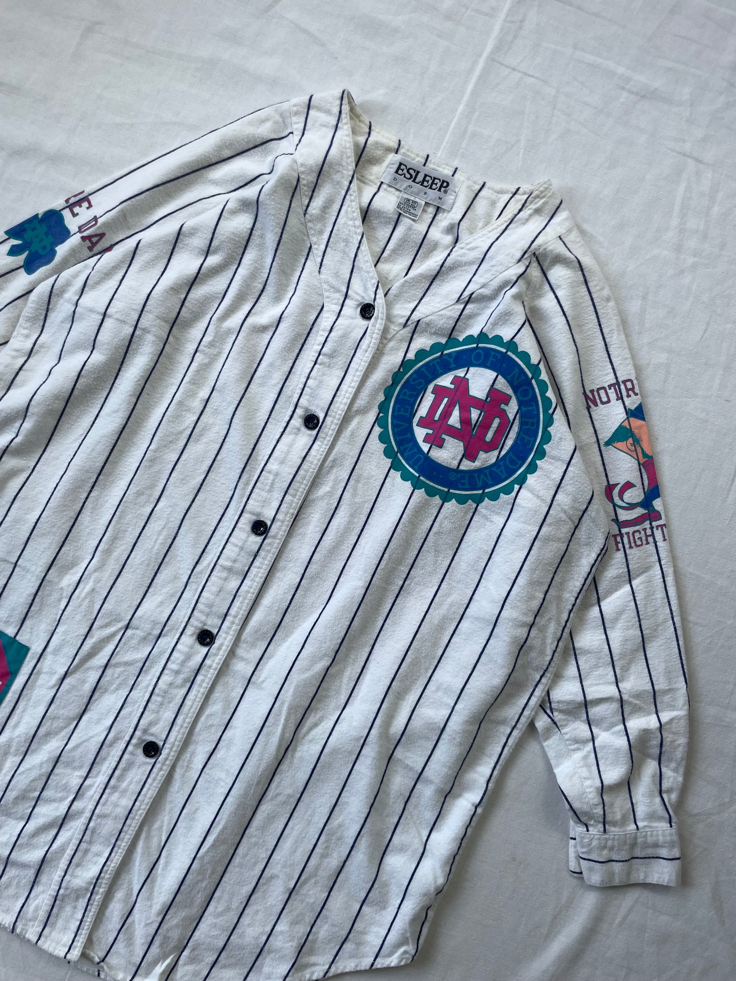 Vintage Notre Dame Pinstripe Jersey One Size