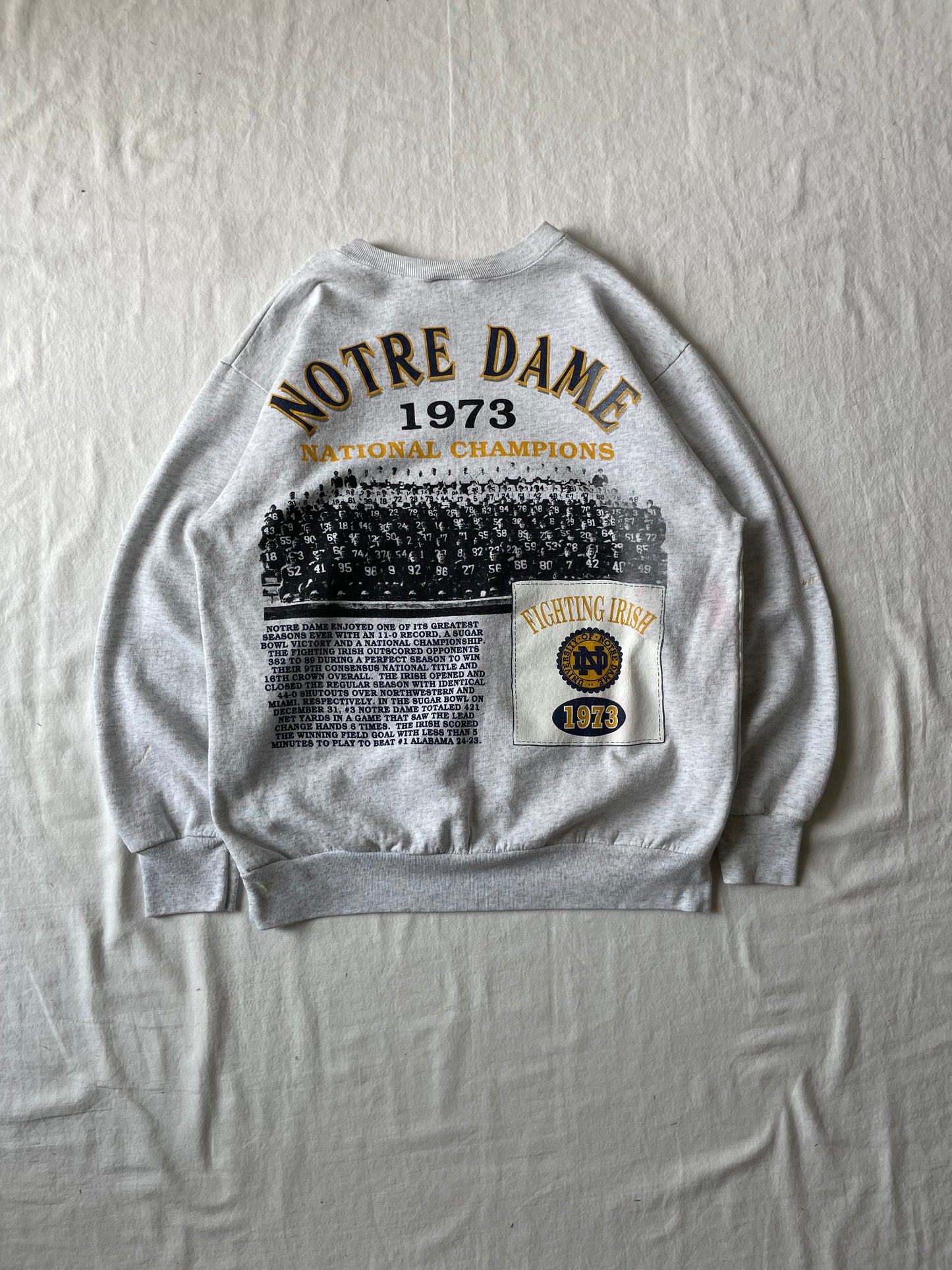 Vintage Notre Dame National Championship Crewneck XLarge