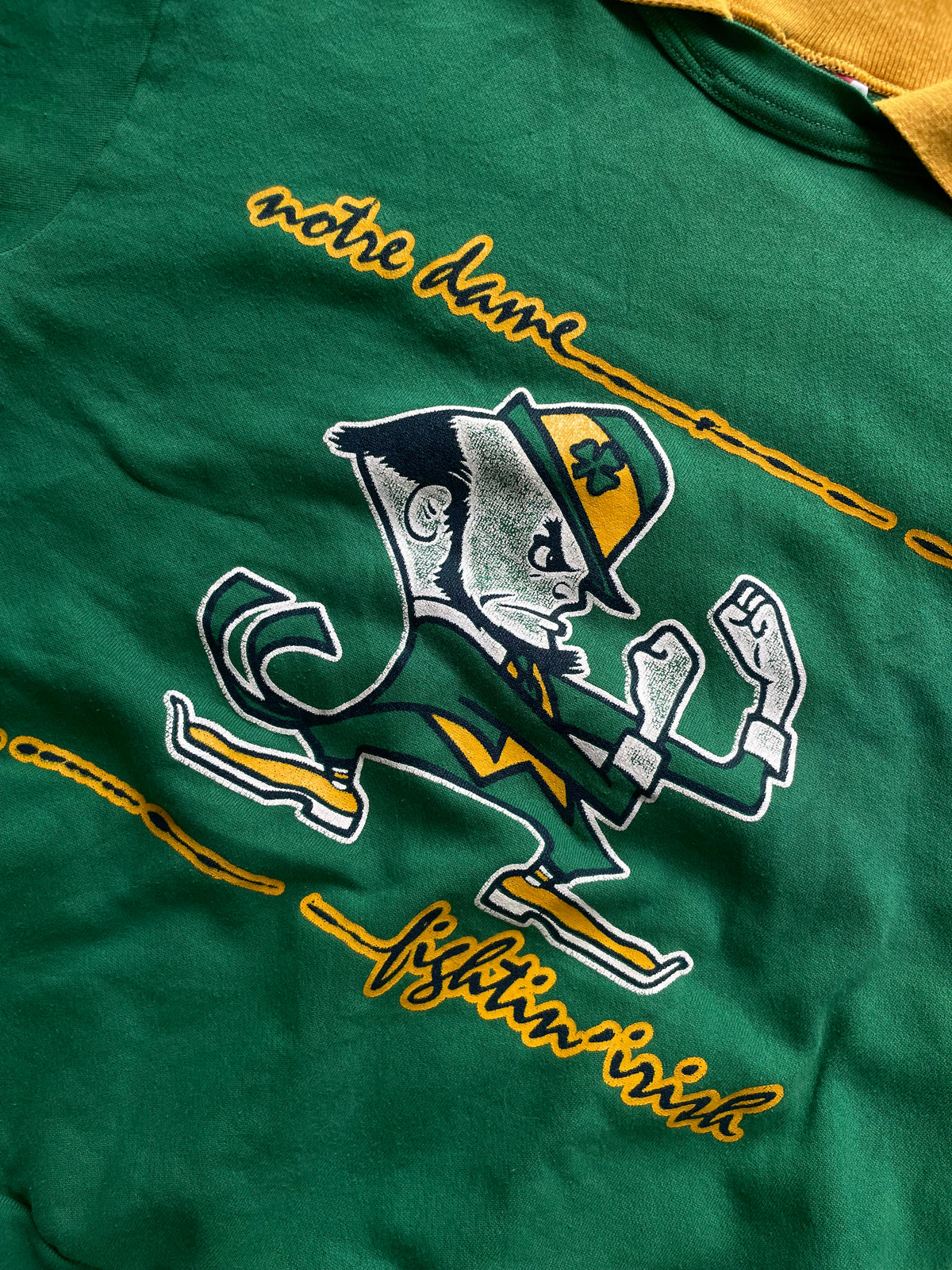 Vintage Notre Dame Rugby Polo Sweatshirt Medium/Large
