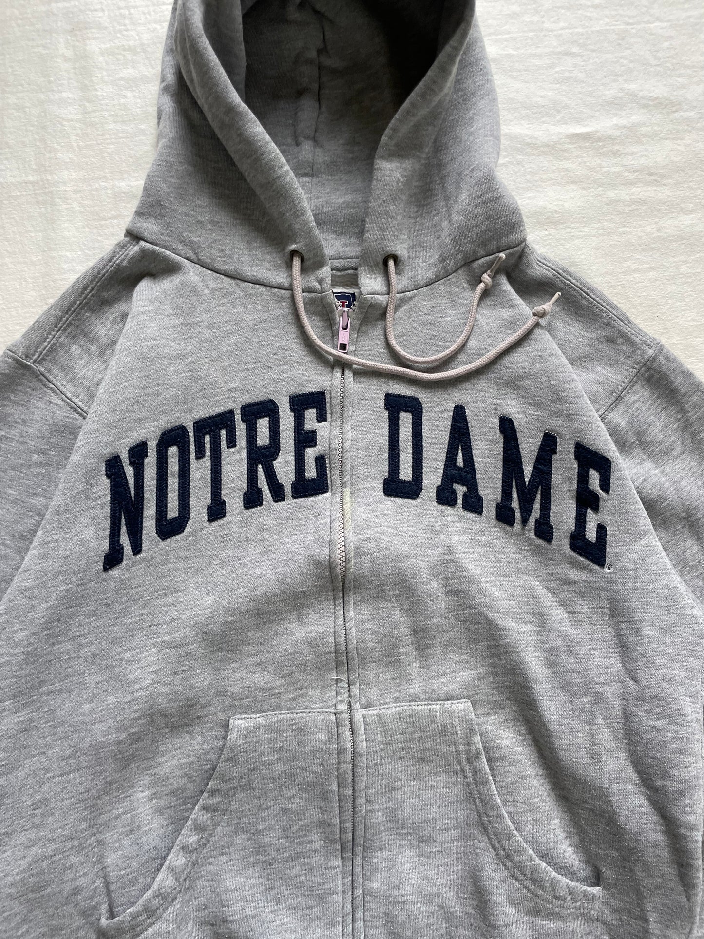 Vintage Notre Dame Zip Up Hoodie Small