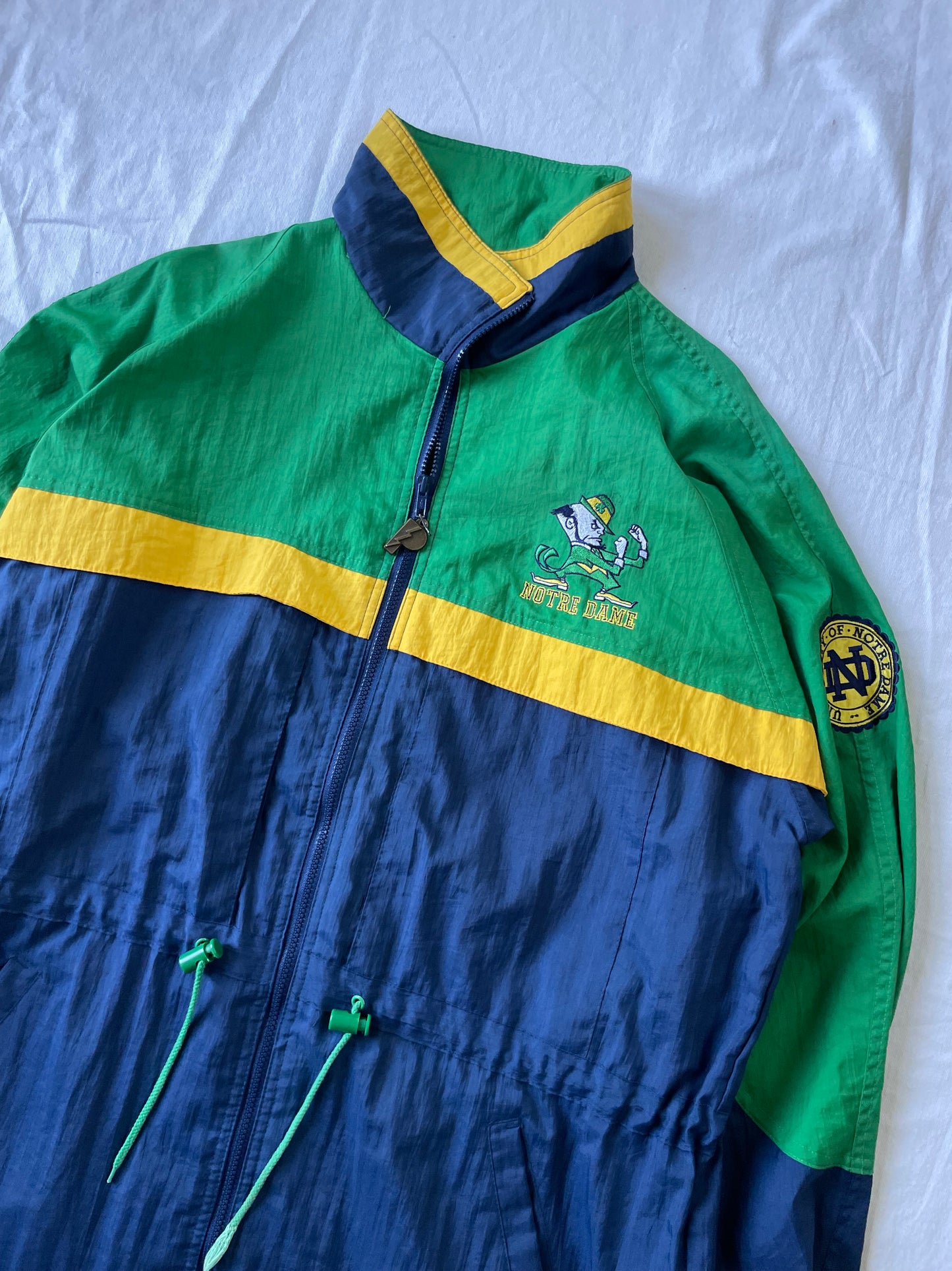 Vintage Notre Dame Fightin’ Irish Windbreaker Jacket Large