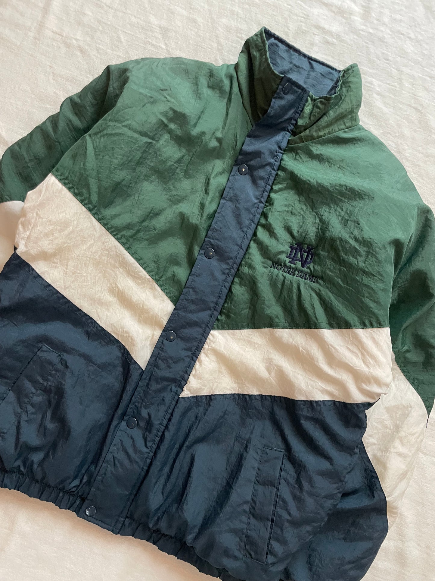 Vintage Notre Dame Puffer Jacket Medium