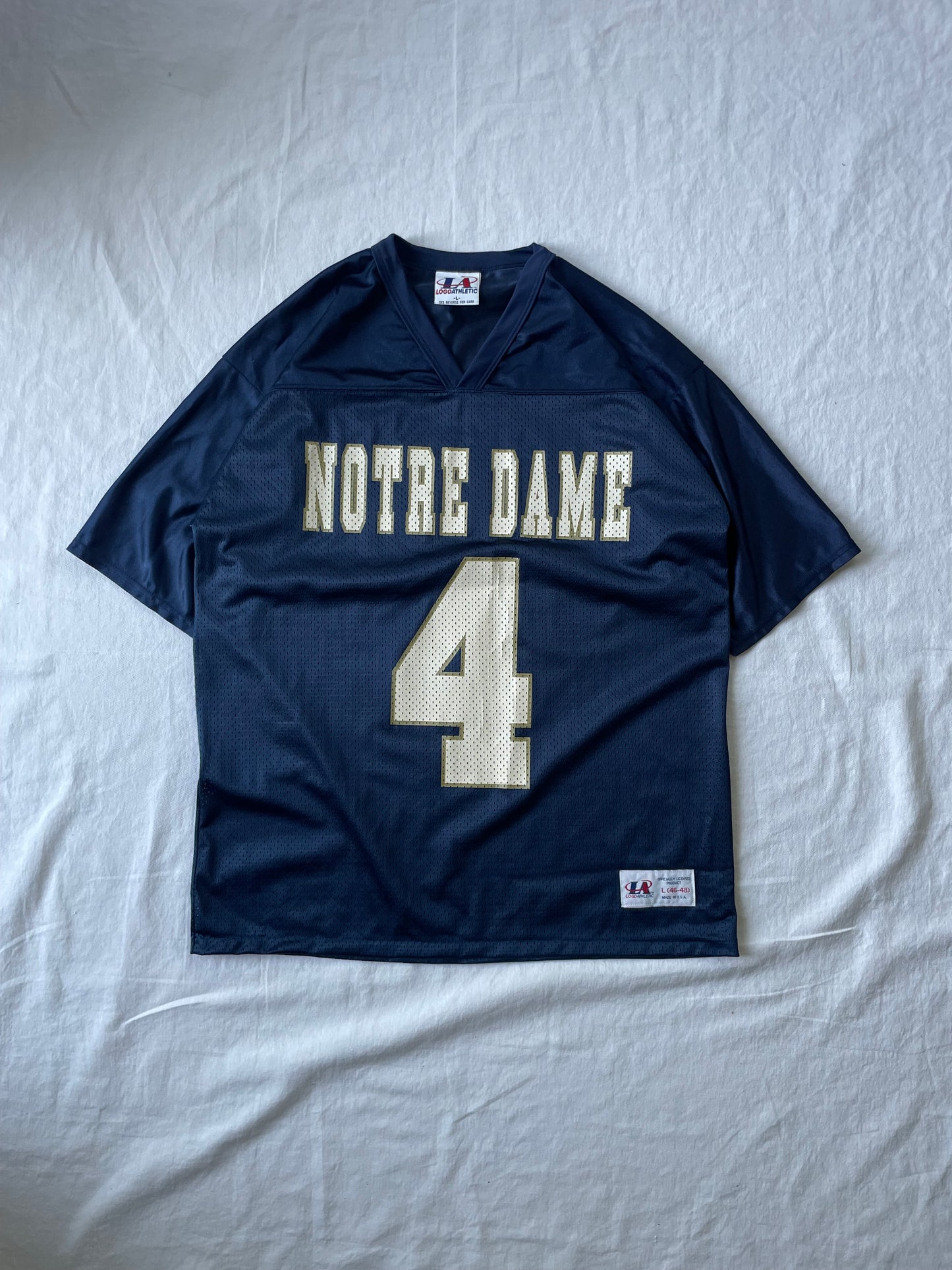 Vintage Notre Dame Number 4 Football Jersey Large