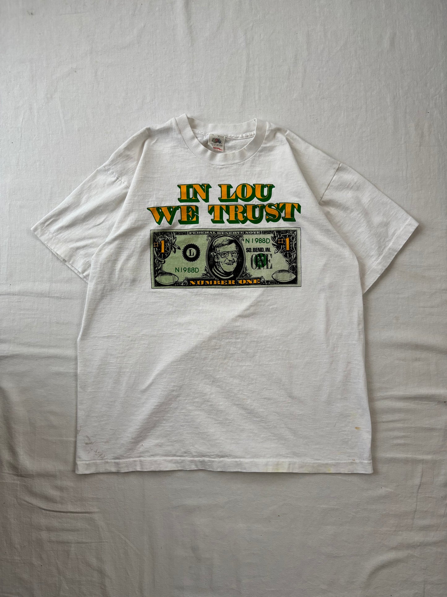 Vintage Notre Dame In Lou We Trust Money Tee