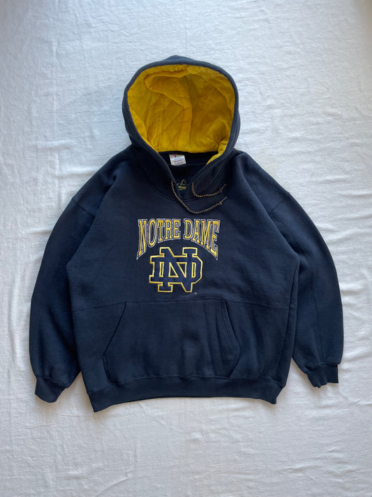 Vintage Notre Dame Hoodie Large