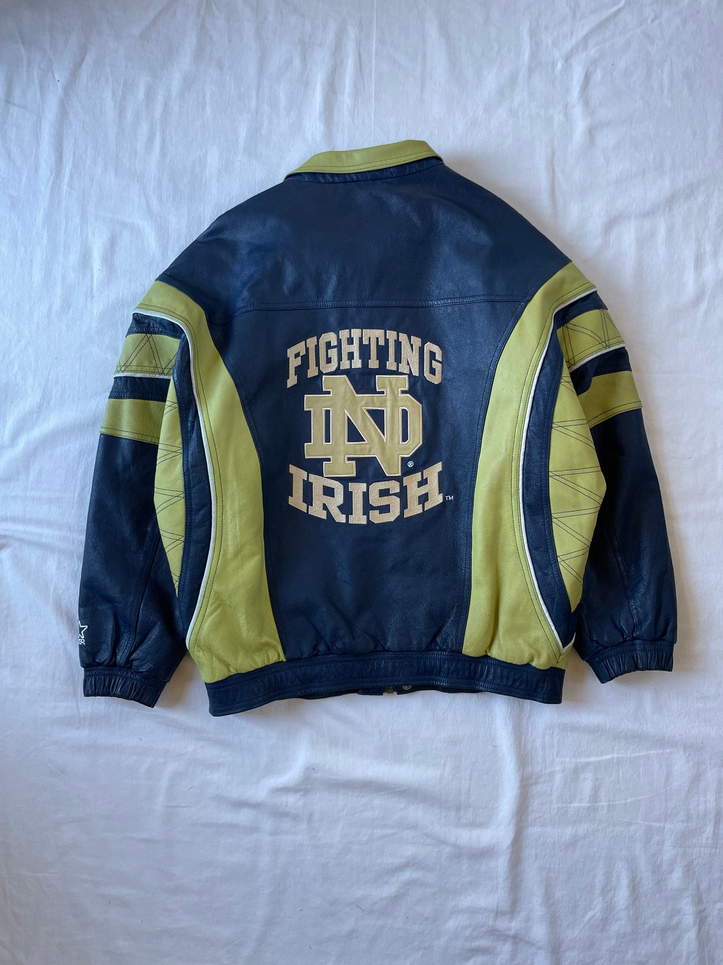 Vintage Notre Dame Leather Jacket Large