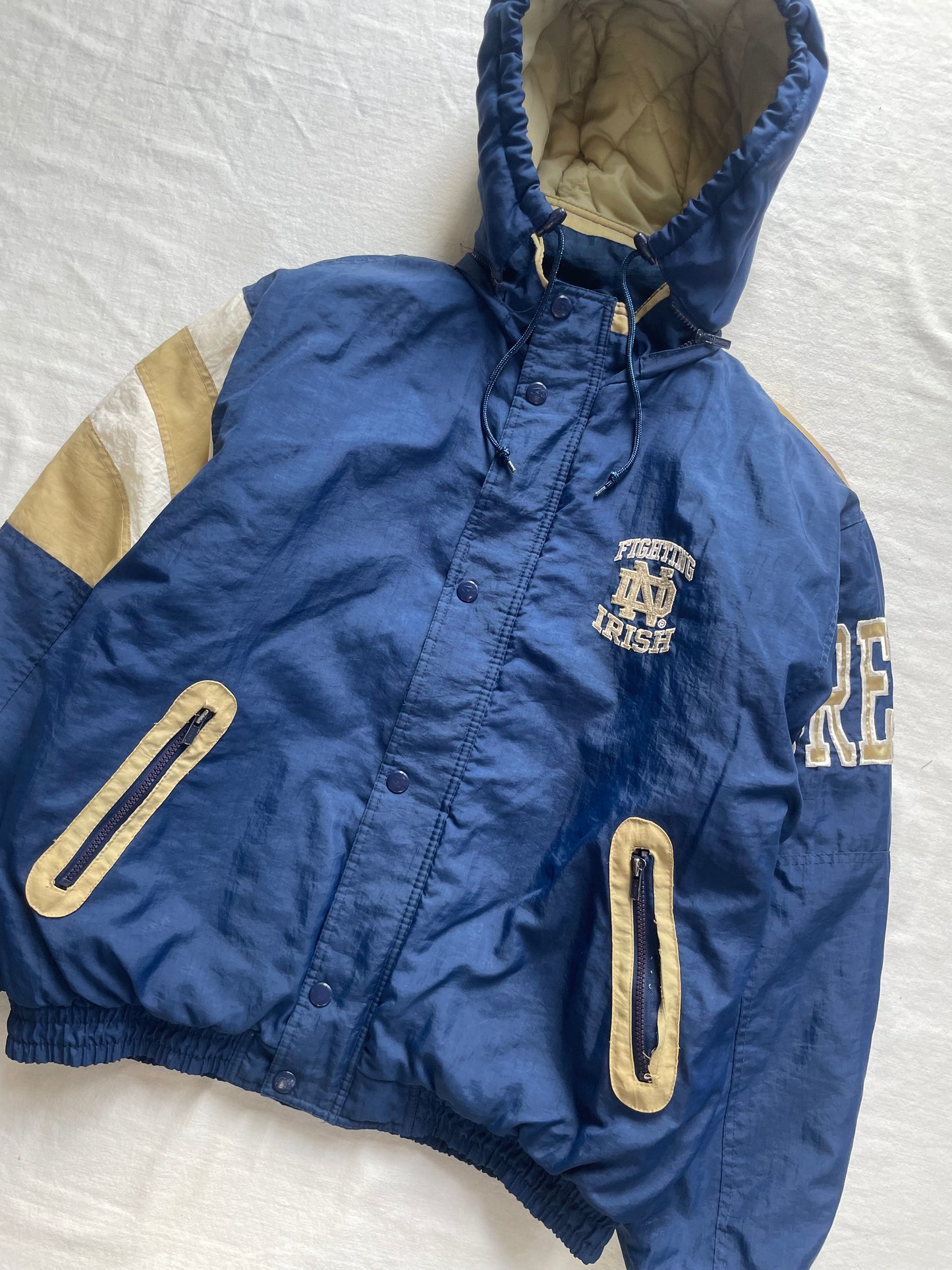 Vintage Notre Dame Puffer Jacket Large
