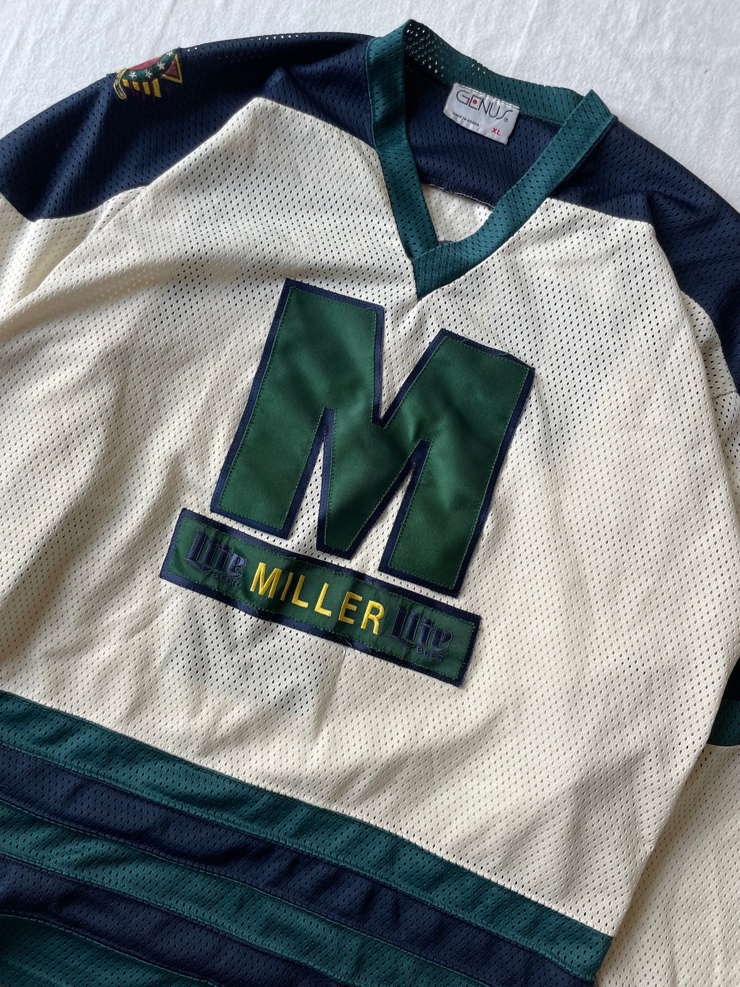 Vintage Miller Lite Hockey Jersey XLarge