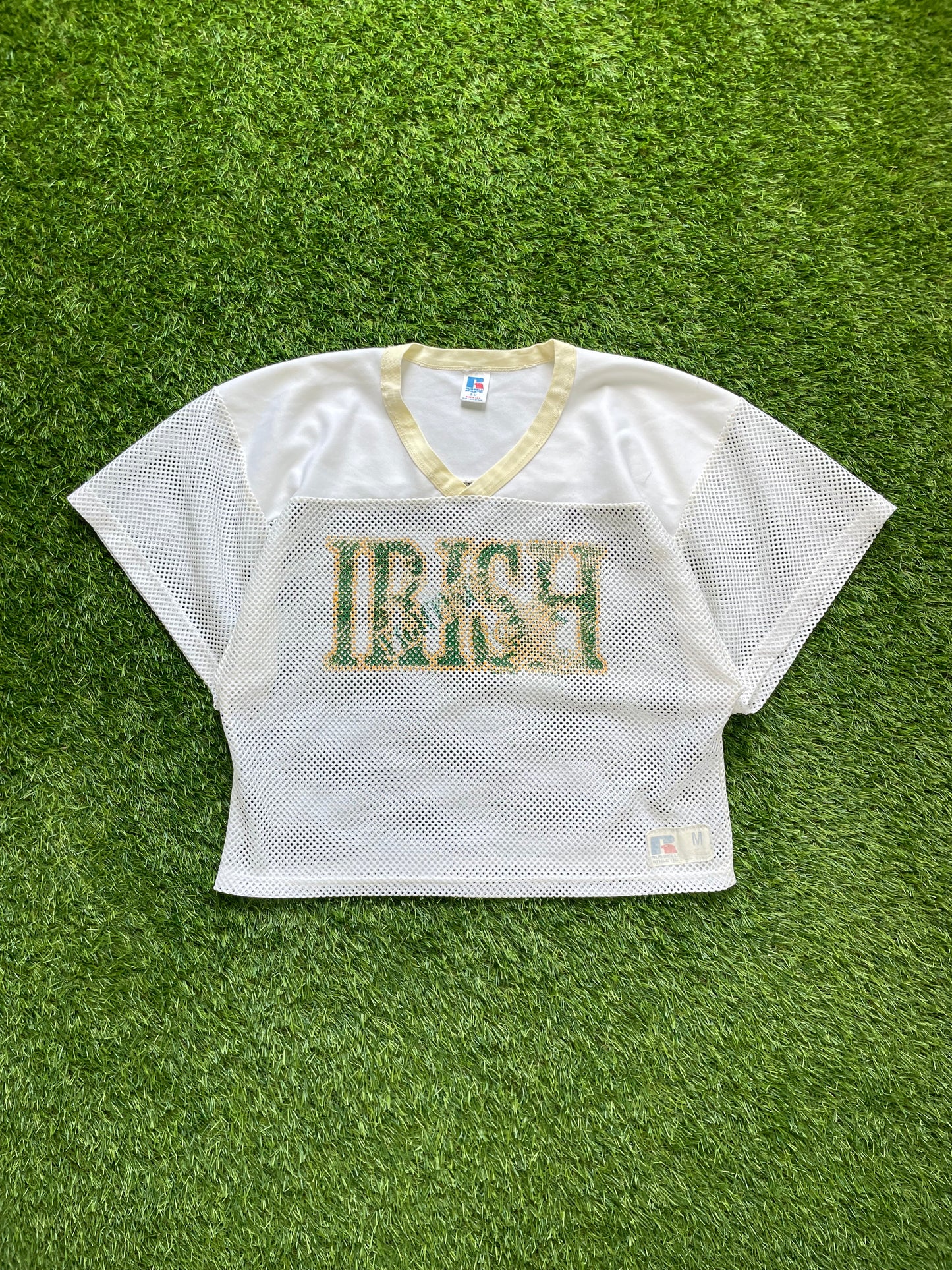 Vintage Notre Dame Irish Cropped  Football Jersey Small/Medium