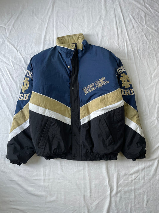 Vintage Notre Dame Starter Puffer Jacket XLarge