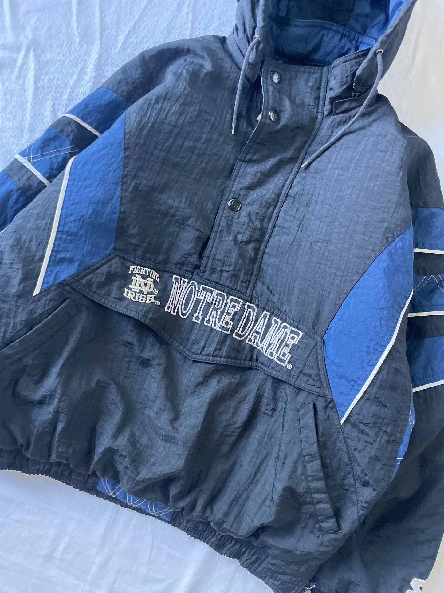 Vintage Notre Dame Starter Puffer Jacket Large