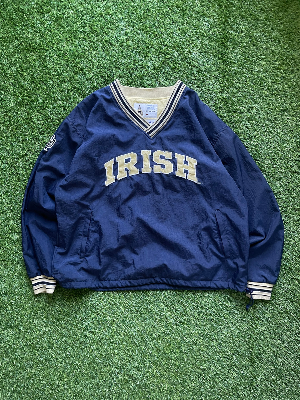 Vintage Notre Dame Irish Pullover Windbreaker XLarge