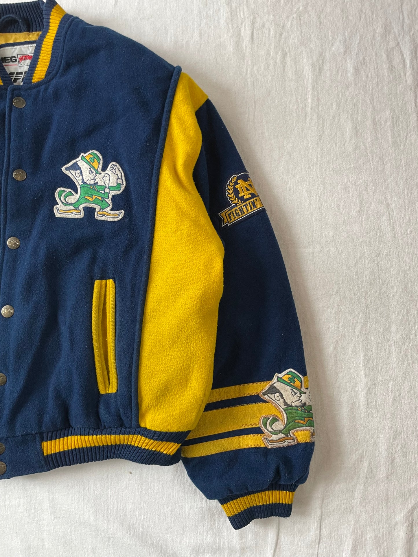 Vintage Notre Dame Bomber Jacket Medium