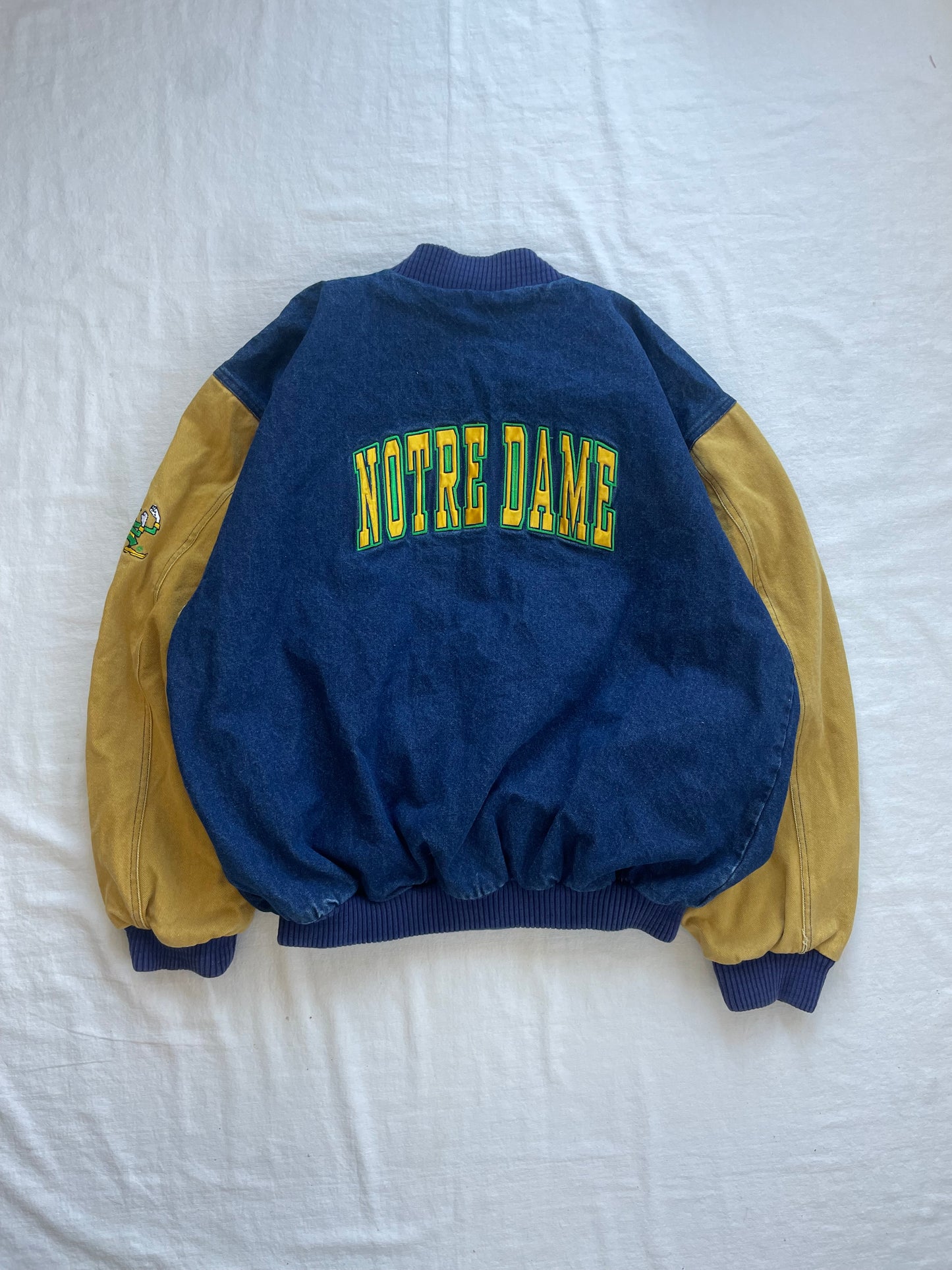 Vintage Notre Dame Denim Jacket XLarge