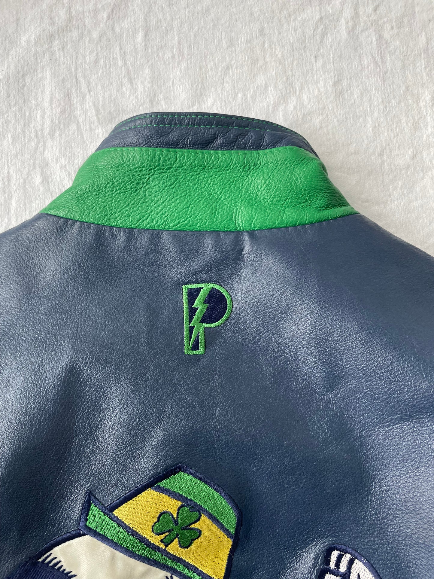Vintage Notre Dame ProPlayer Leather Jacket Large