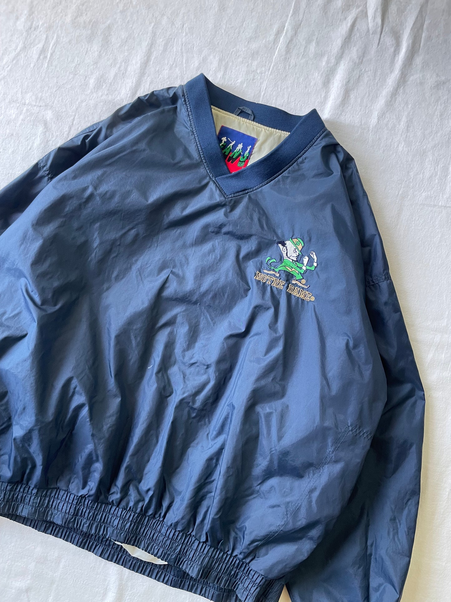Vintage Notre Dame Pullover Jacket XLarge