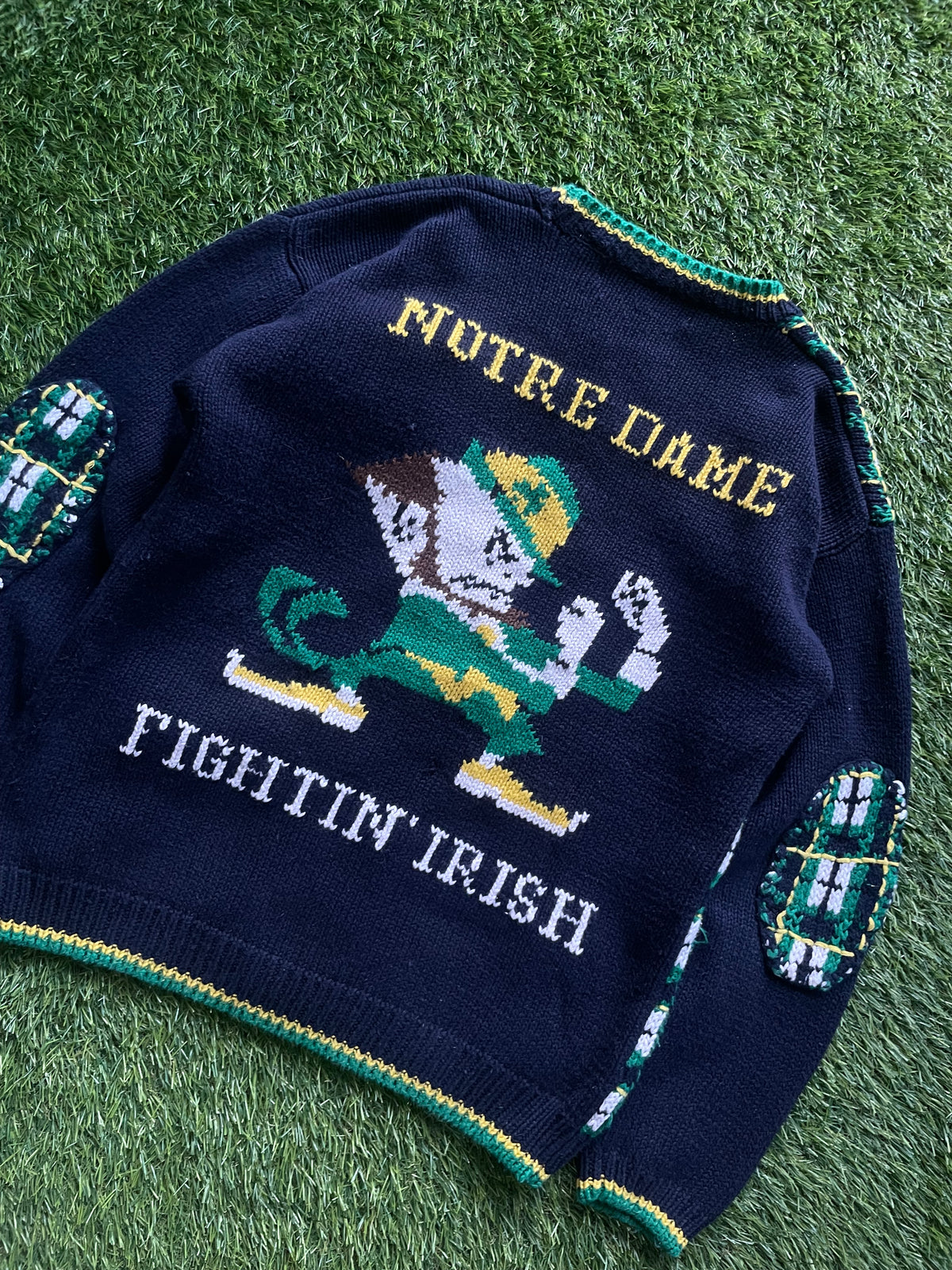 Vintage Notre Dame Cardigan Sweater Small