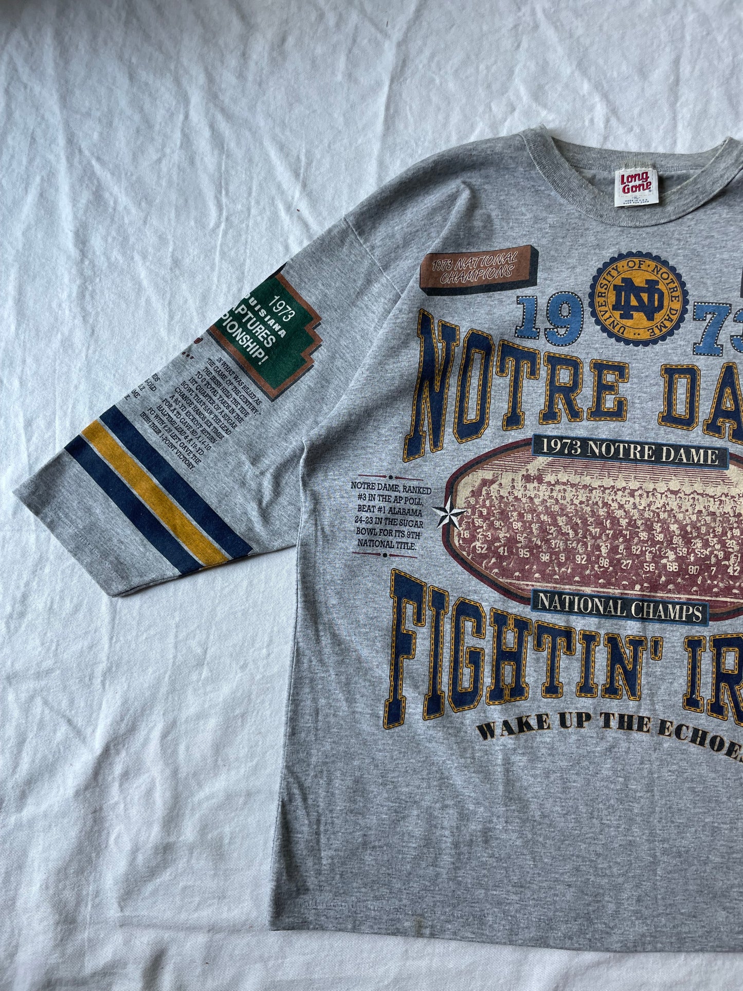 Vintage Notre Dame Football National Champions Shirt XLarge