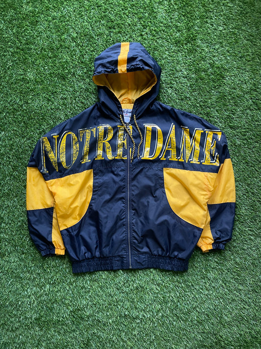 Vintage Notre Dame Spell Out Jacket Large