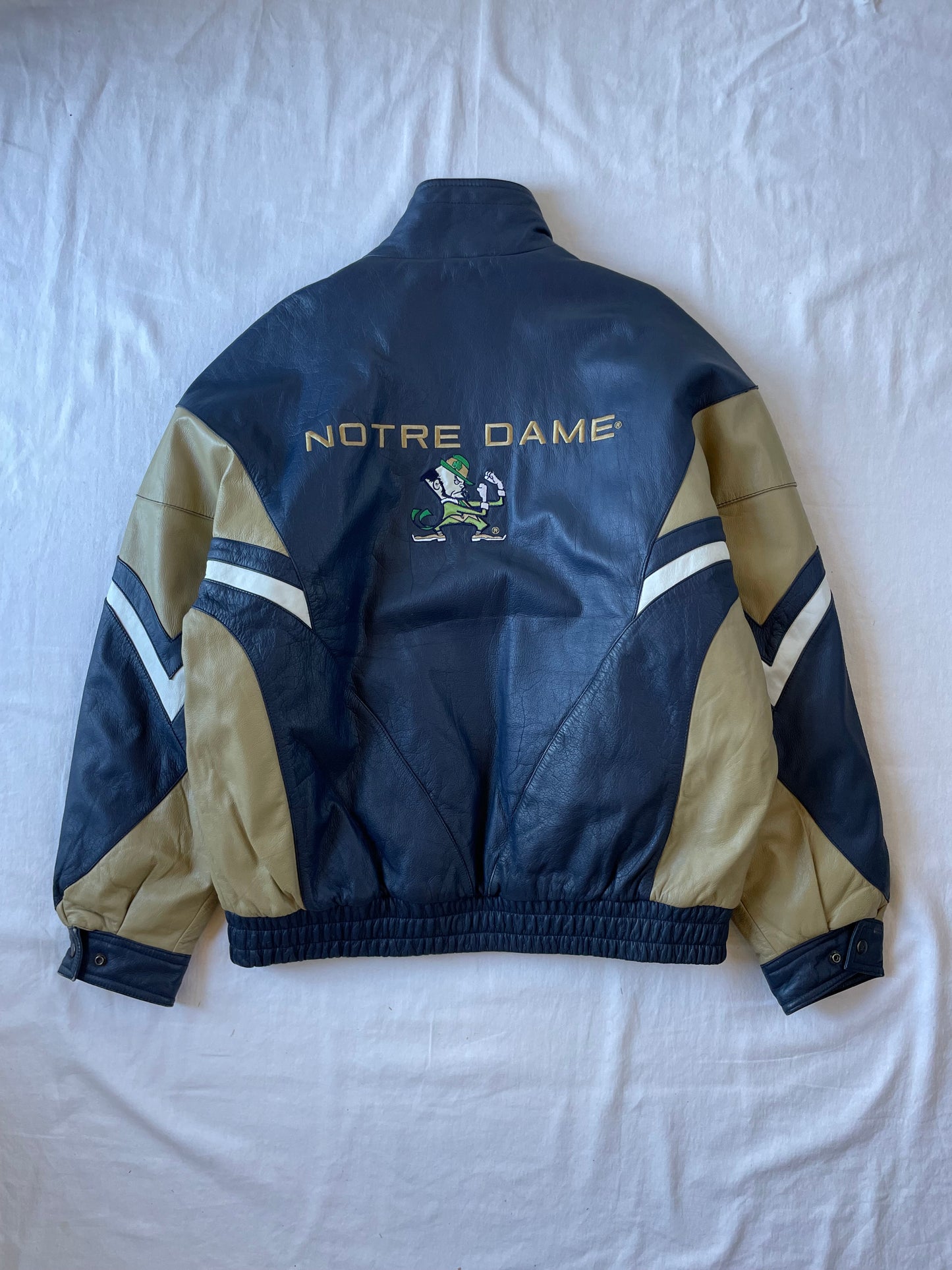 Vintage Notre Dame Leather Jacket 2XL