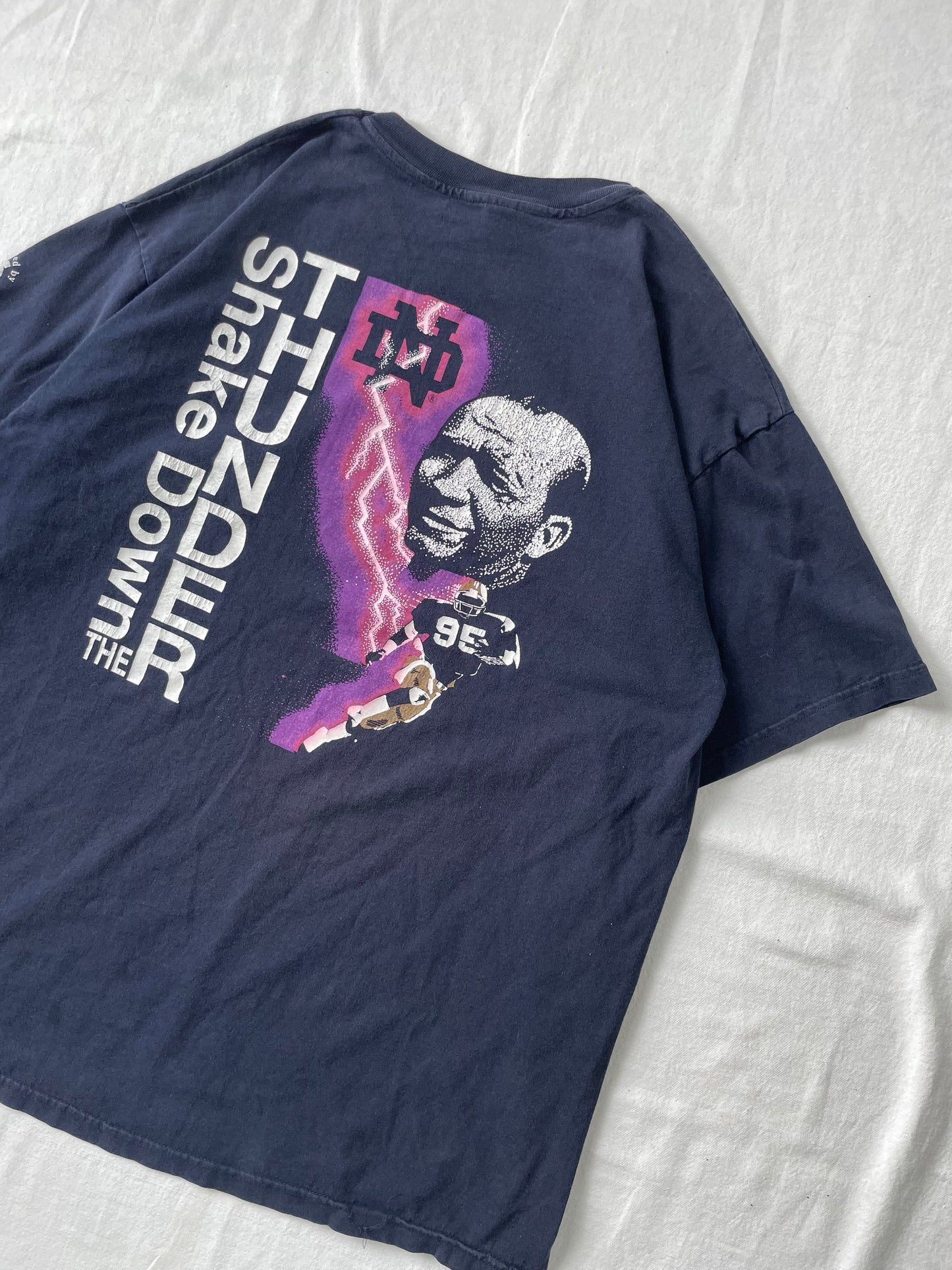 Vintage Notre Dame Shake Down The Thunder “The Shirt” XLarge