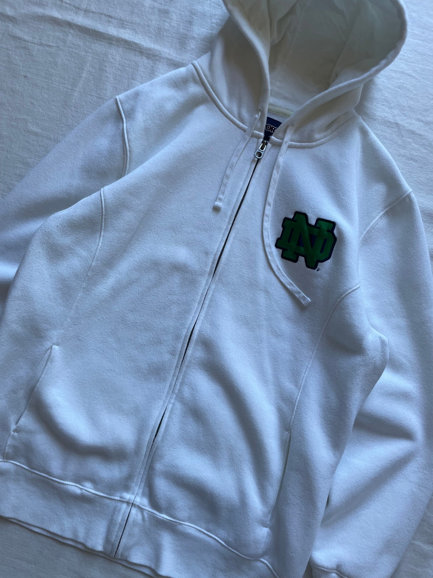 Vintage Notre Dame Womens Zip Up Hoodie XLarge