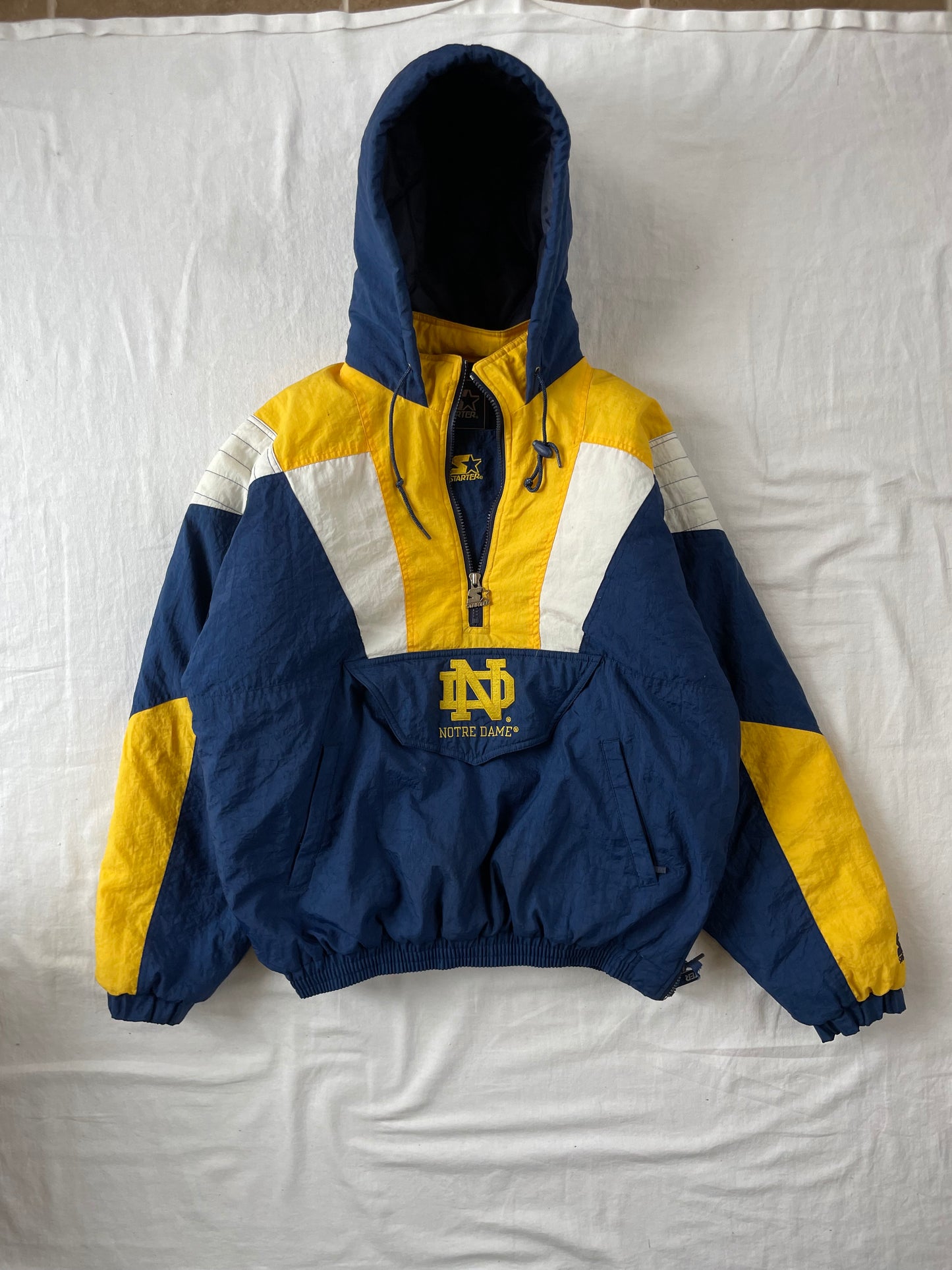 Vintage Notre Dame Starter Puffer Jacket Large
