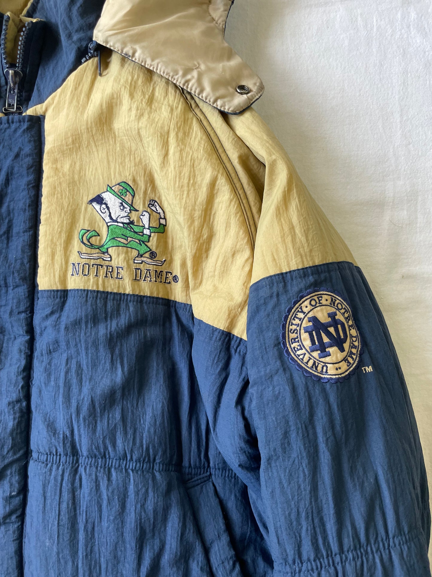 Vintage Notre Dame Puffer Jacket Large/XLarge