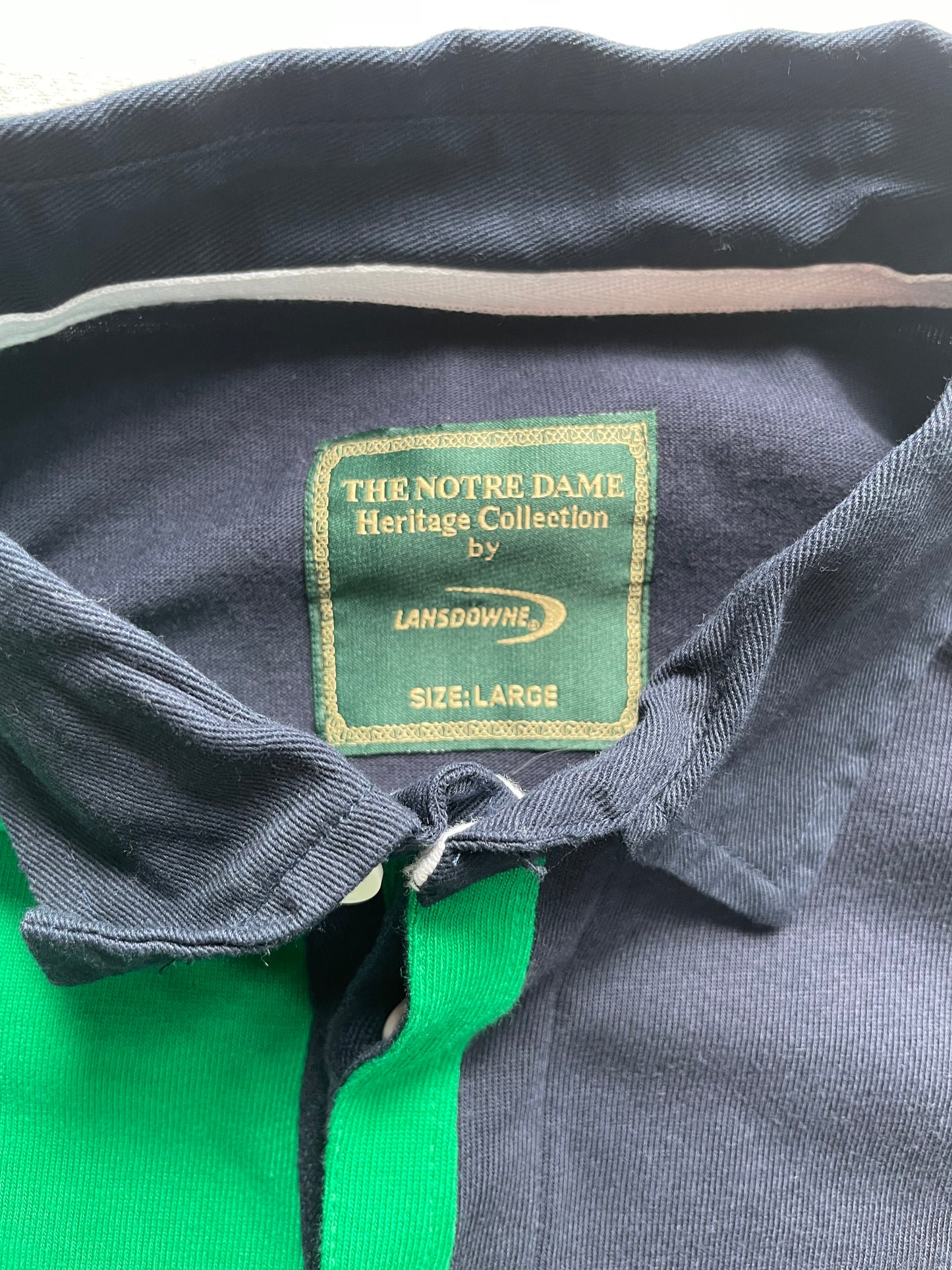 Vintage Notre Dame Rugby Polo Large