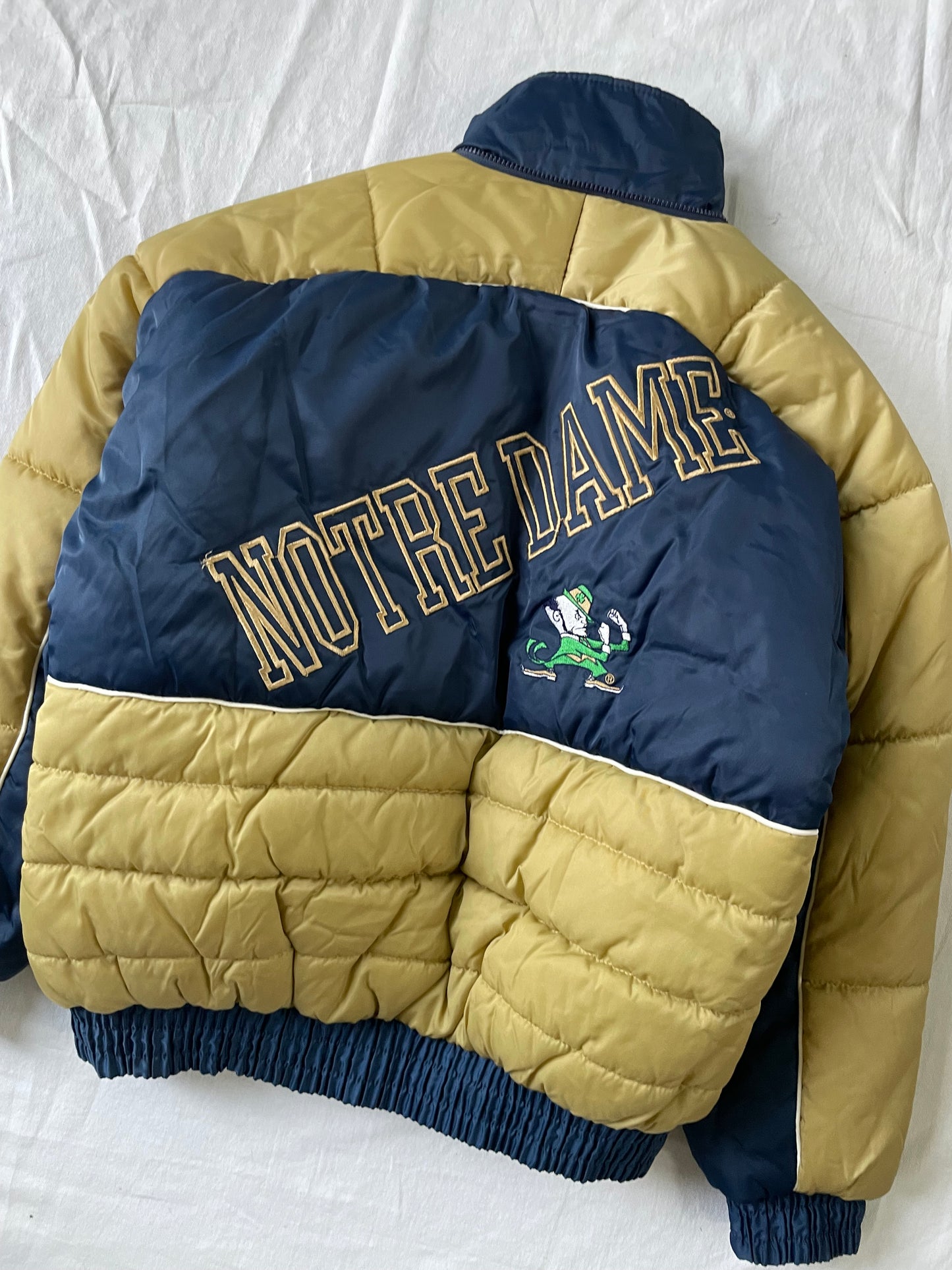 Vintage Notre Dame Fighter Irish Puffer Jacket Large