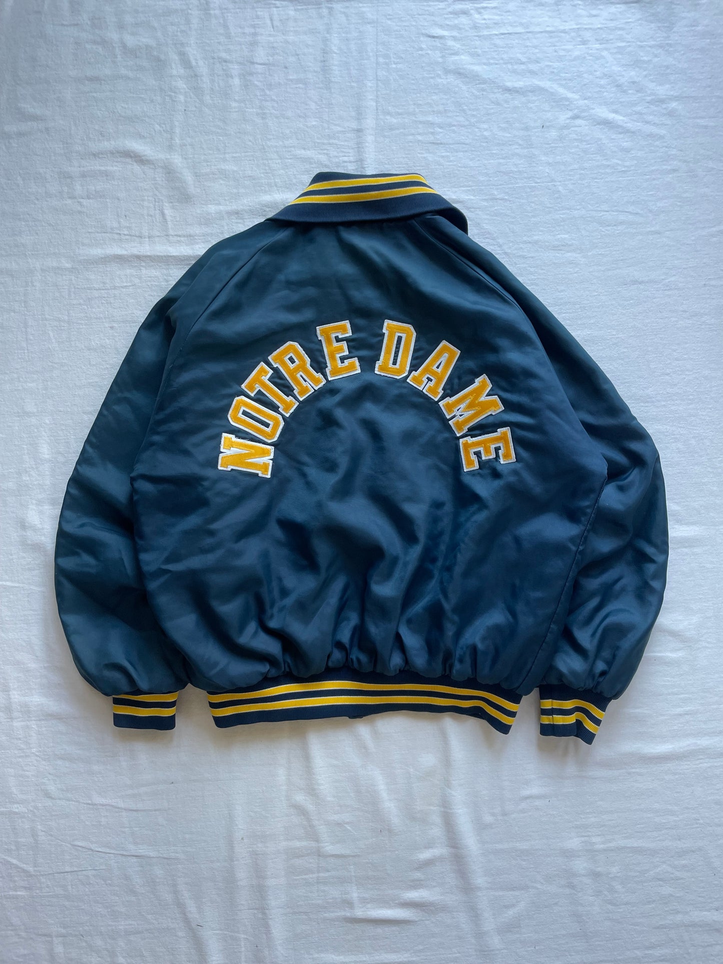 Vintage Notre Dame Spell Out Jacket Large