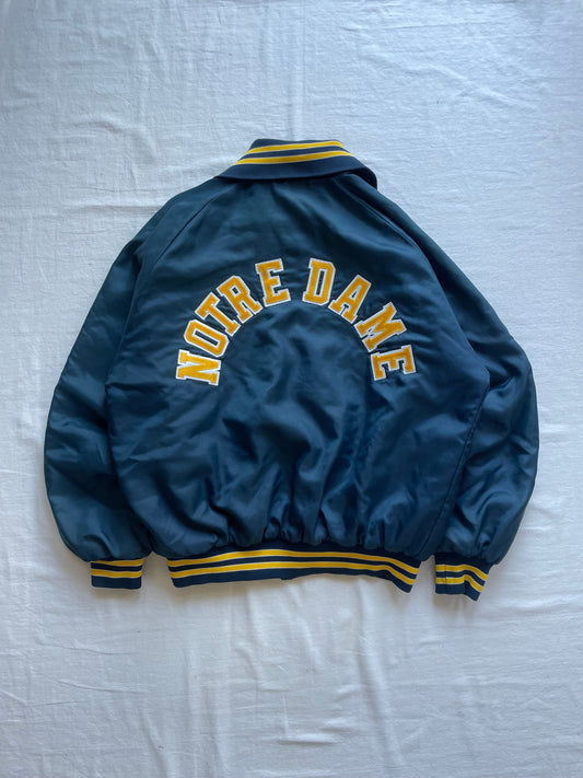 Vintage Notre Dame Spell Out Jacket Large
