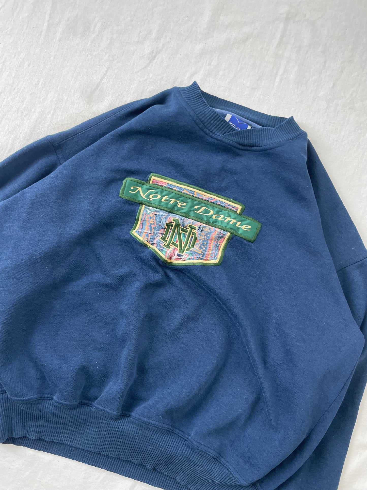 Vintage Notre Dame Crewneck Large