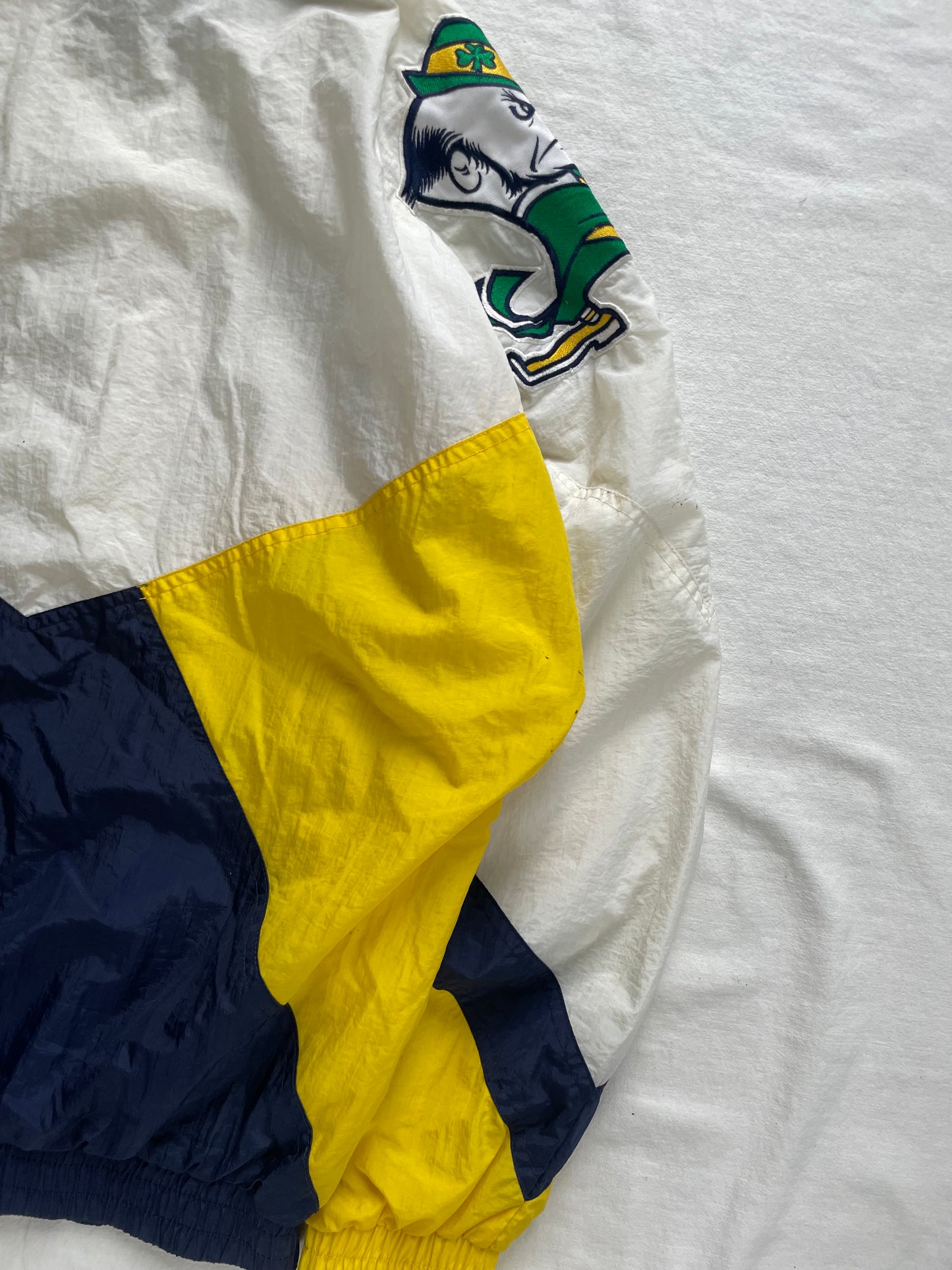 Vintage Notre Dame Windbreaker Jacket Medium