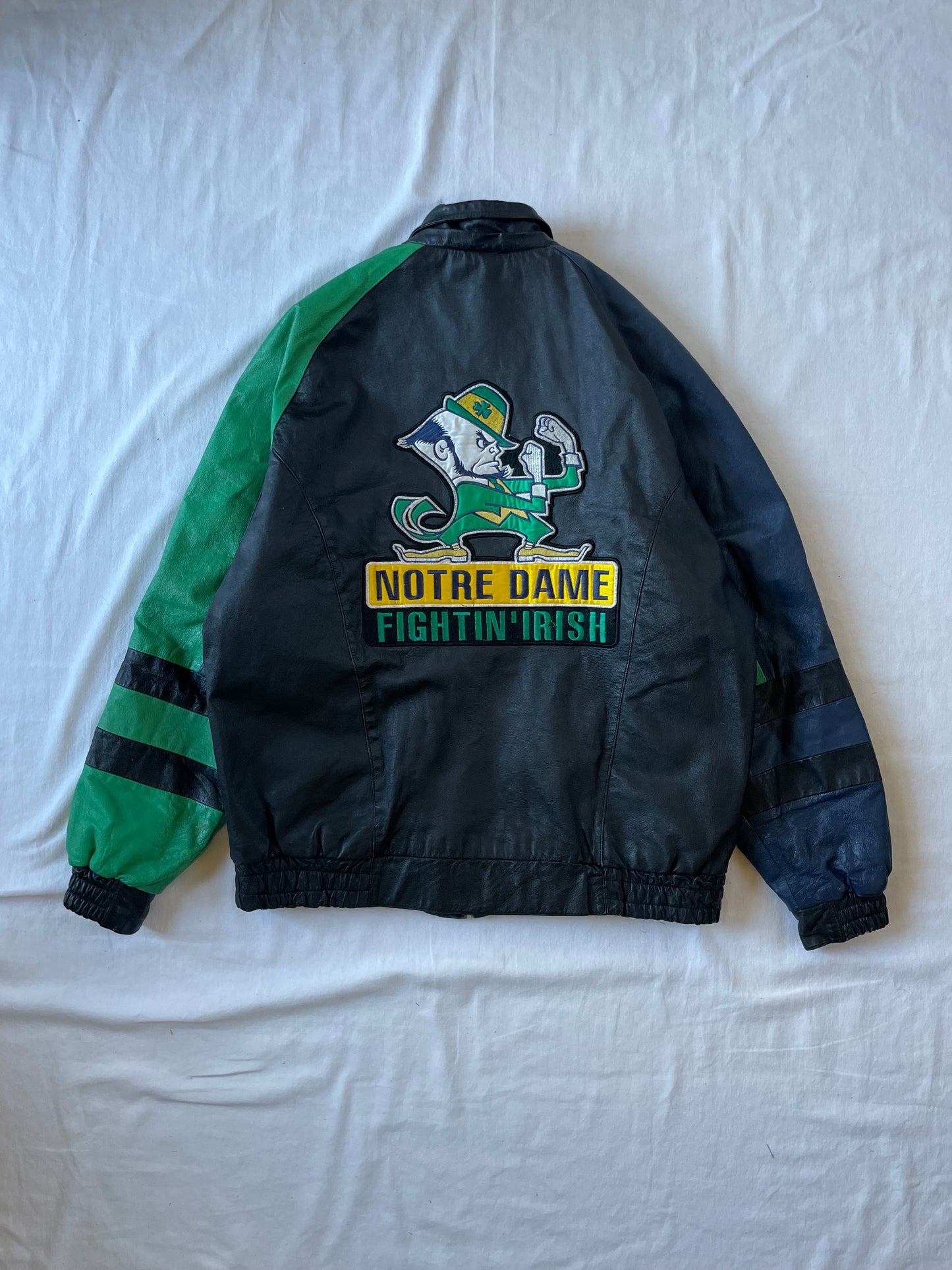 Vintage Notre Dame Leather Jacket XLarge