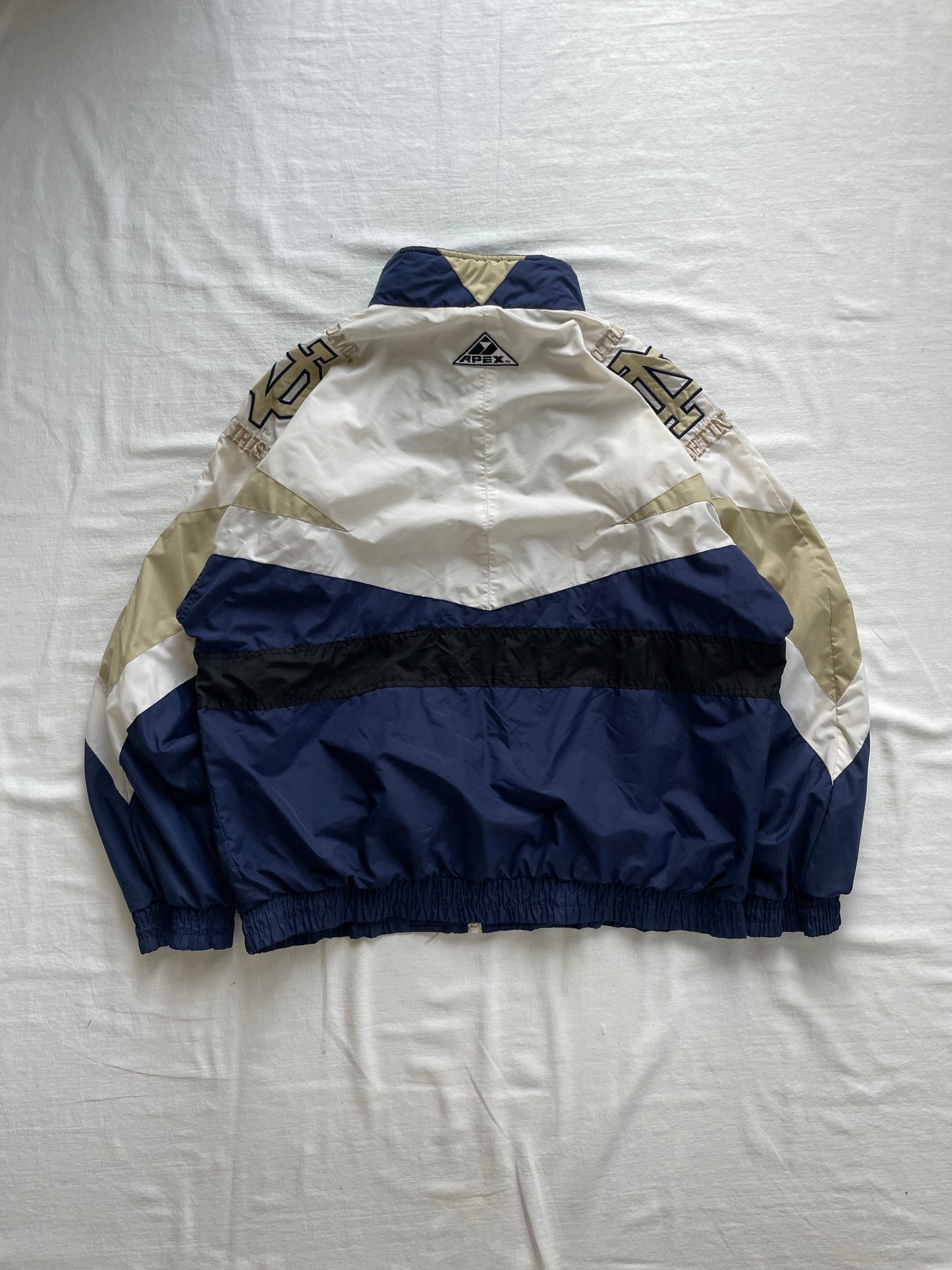 Vintage Notre Dame Windbreaker Jacket Large