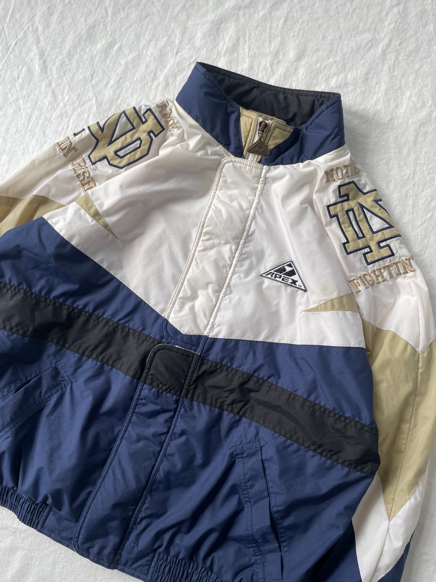 Vintage Notre Dame Windbreaker Jacket Large