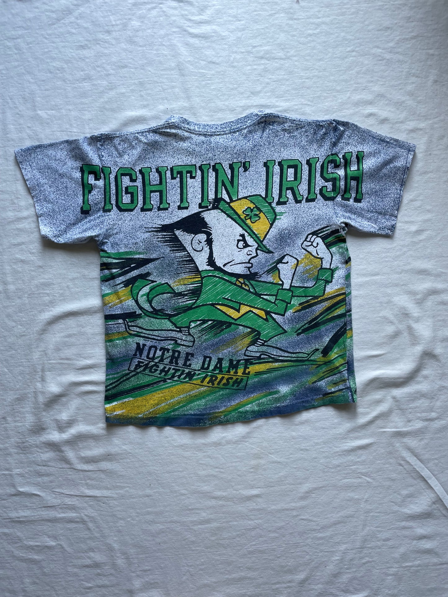 Vintage Notre Dame All Over Print Tee XLarge