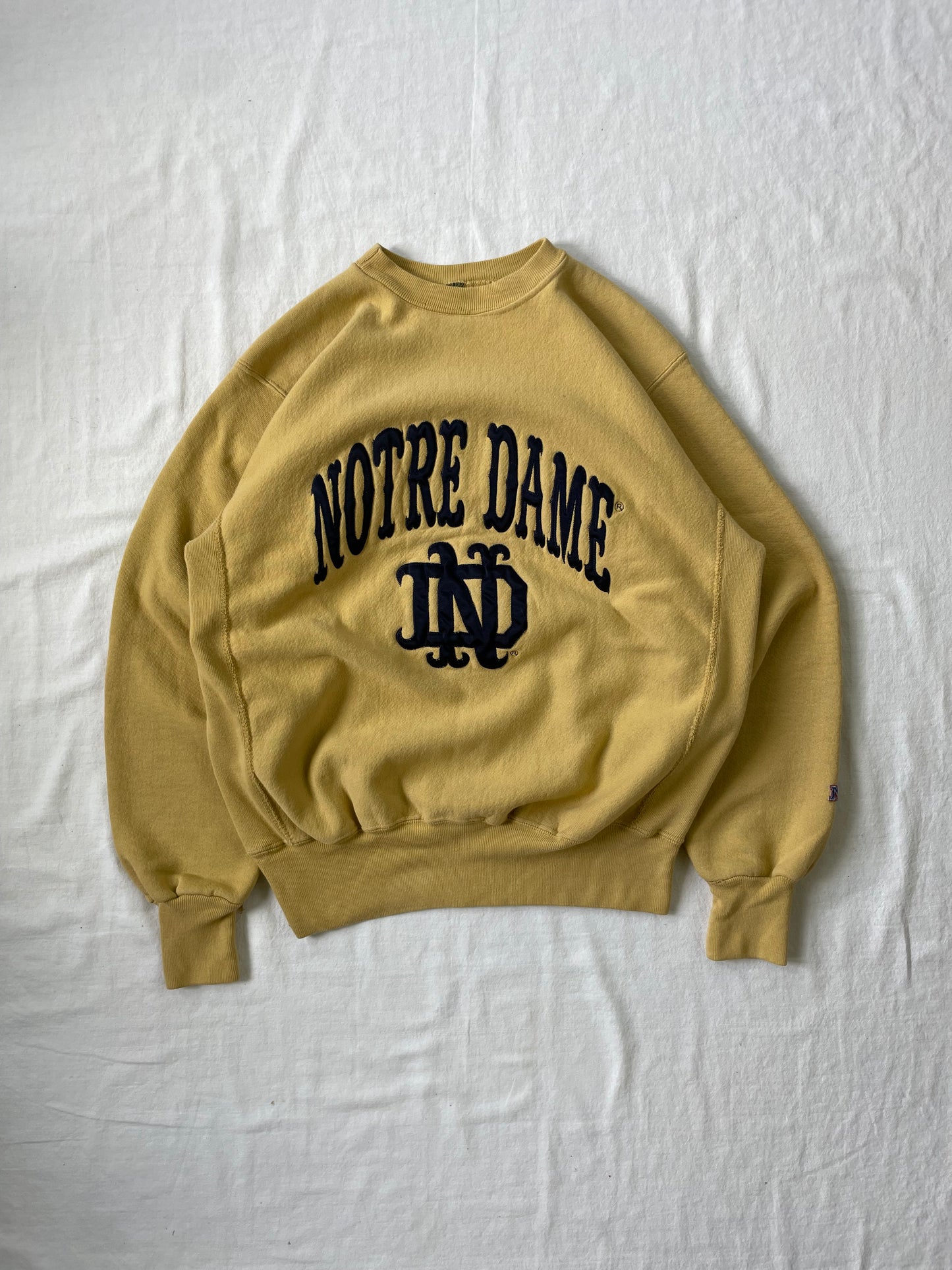 Vintage Notre Dame Gold Crewneck Medium