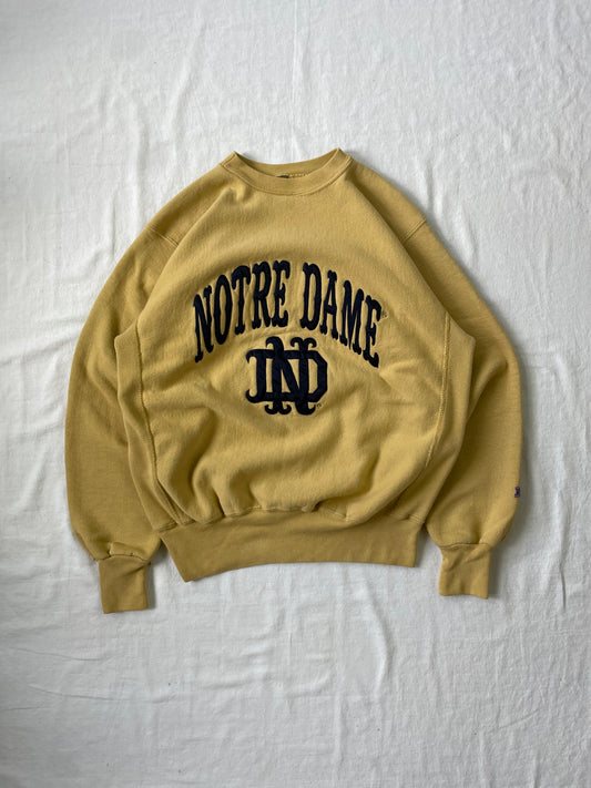Vintage Notre Dame Gold Crewneck Medium