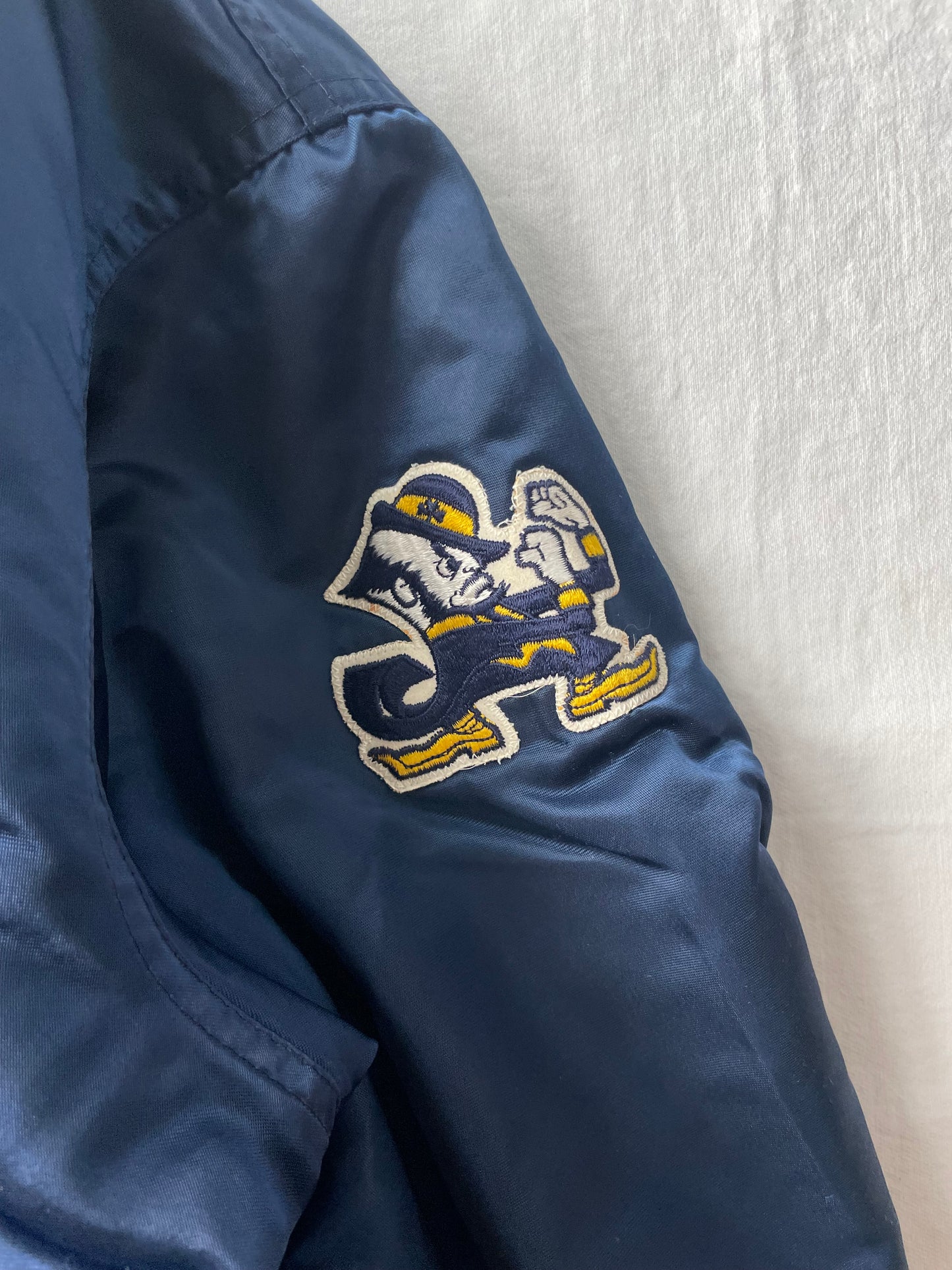 Vintage Notre Dame Starter Satin Jacket Large
