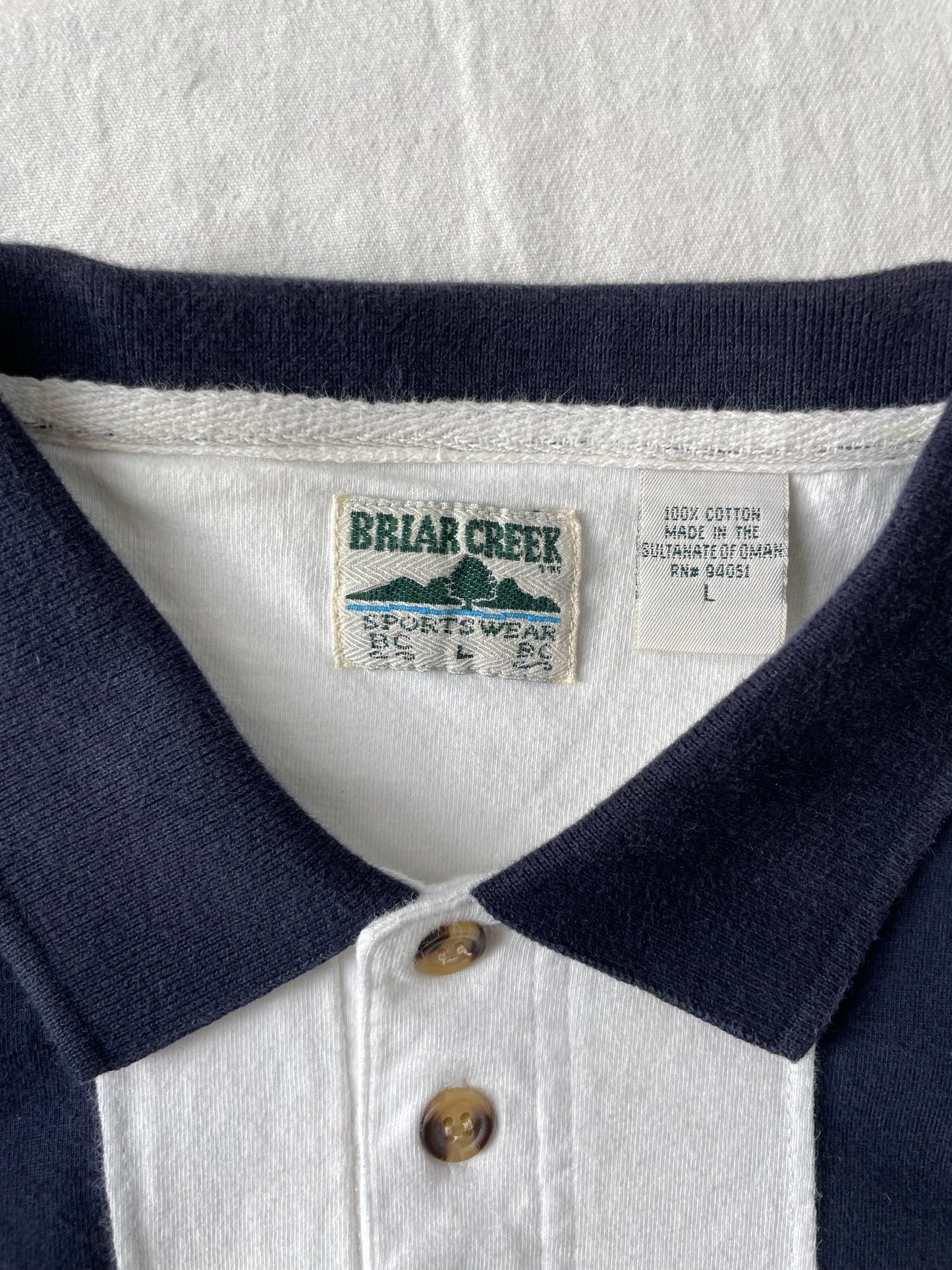 Vintage Notre Dame Striped Polo Large