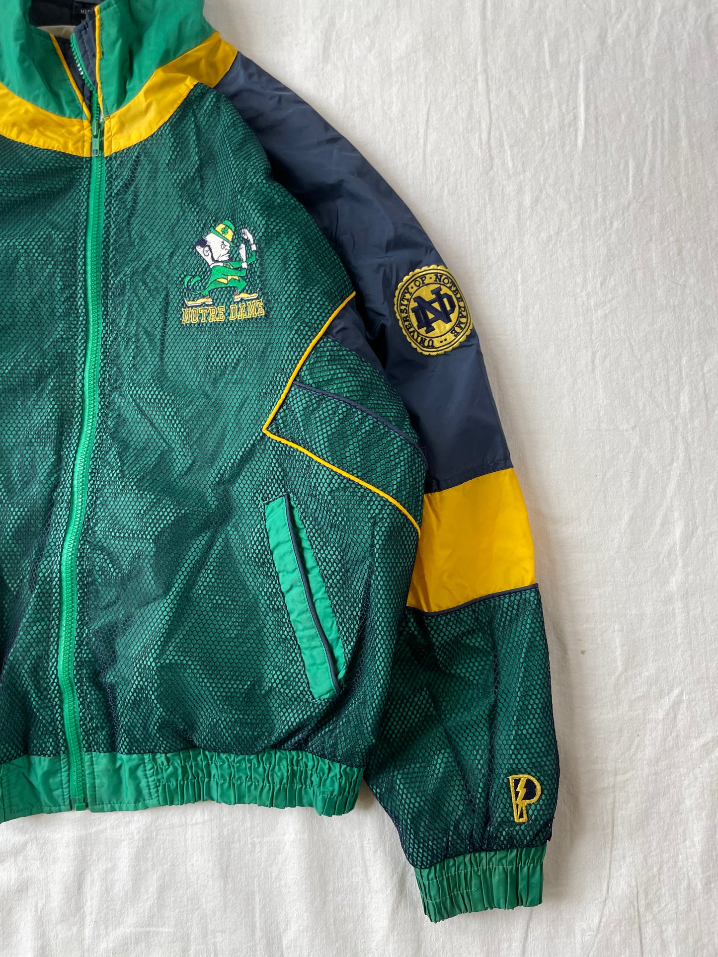 Vintage Notre Dame Windbreaker Jacket XLarge
