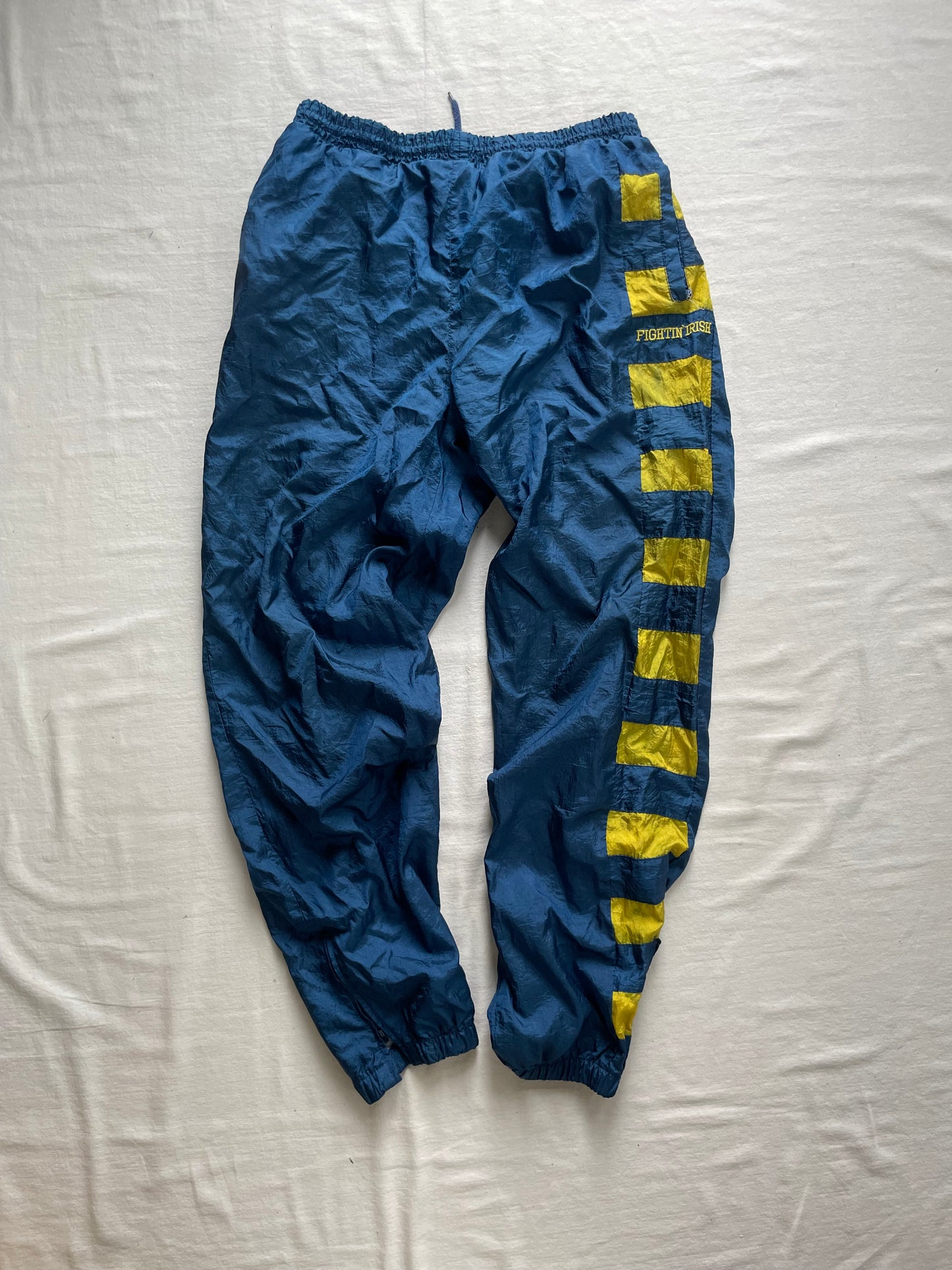 Vintage Notre Dame Tracksuit Windbreaker and Sweat Pants Large