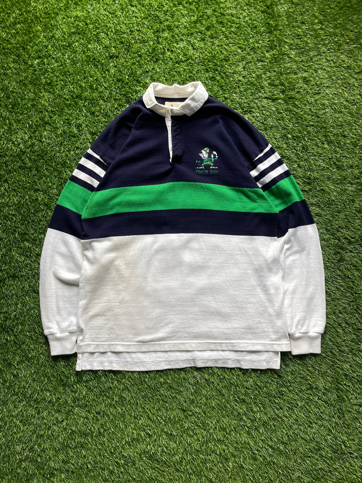 Vintage Notre Dame Rugby Polo Large