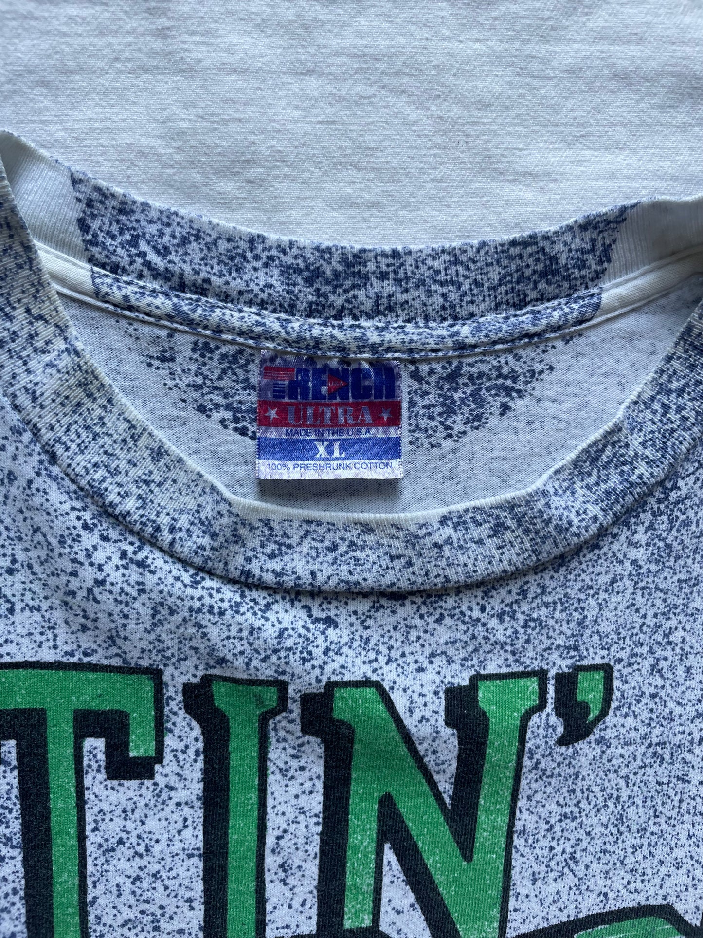 Vintage Notre Dame All Over Print Tee XLarge
