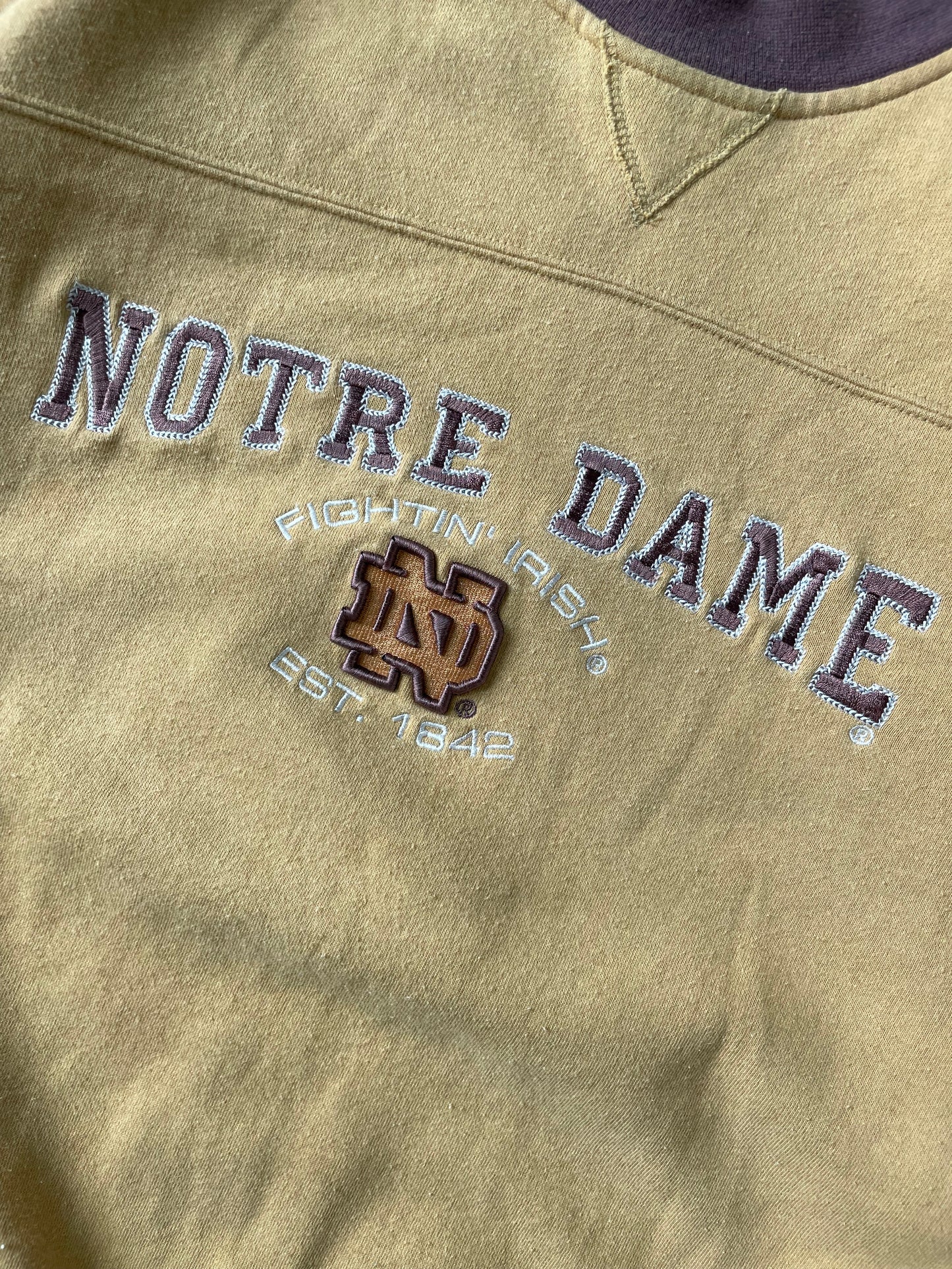 Vintage Notre Dame Gold Crewneck Medium